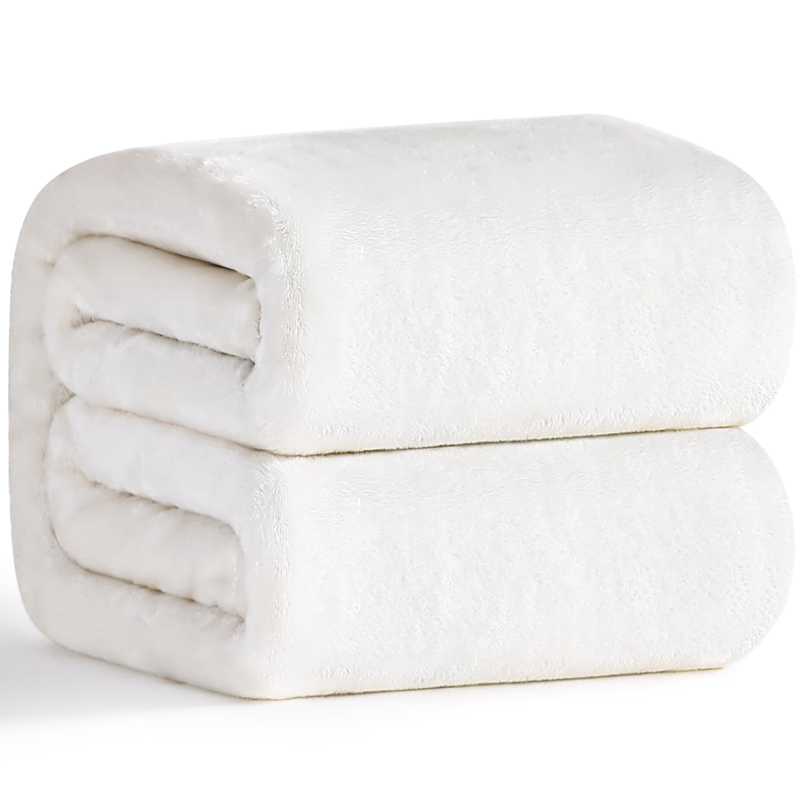 【送料無料】Gemarwel 毛布 セミダブル ブランケット 冷房対策 洗える マイクロファイバー 柔らかく肌触り 暖かい フランネル おしゃれ 北欧 ふわふわ ピンク 厚手 静電気防止 四季適用（160x200cm, ホワイト ）