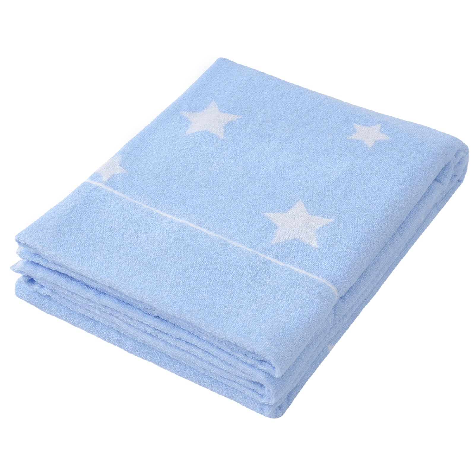 【送料無料】SE タオルケット ダブル 夏用 ブランケット 綿100％ 可愛い 柔らかい ふんわり 吸湿速乾 抗菌防臭 洗える オールシーズン 180cmx200cm （ほしブルー） 「SE Softexly」