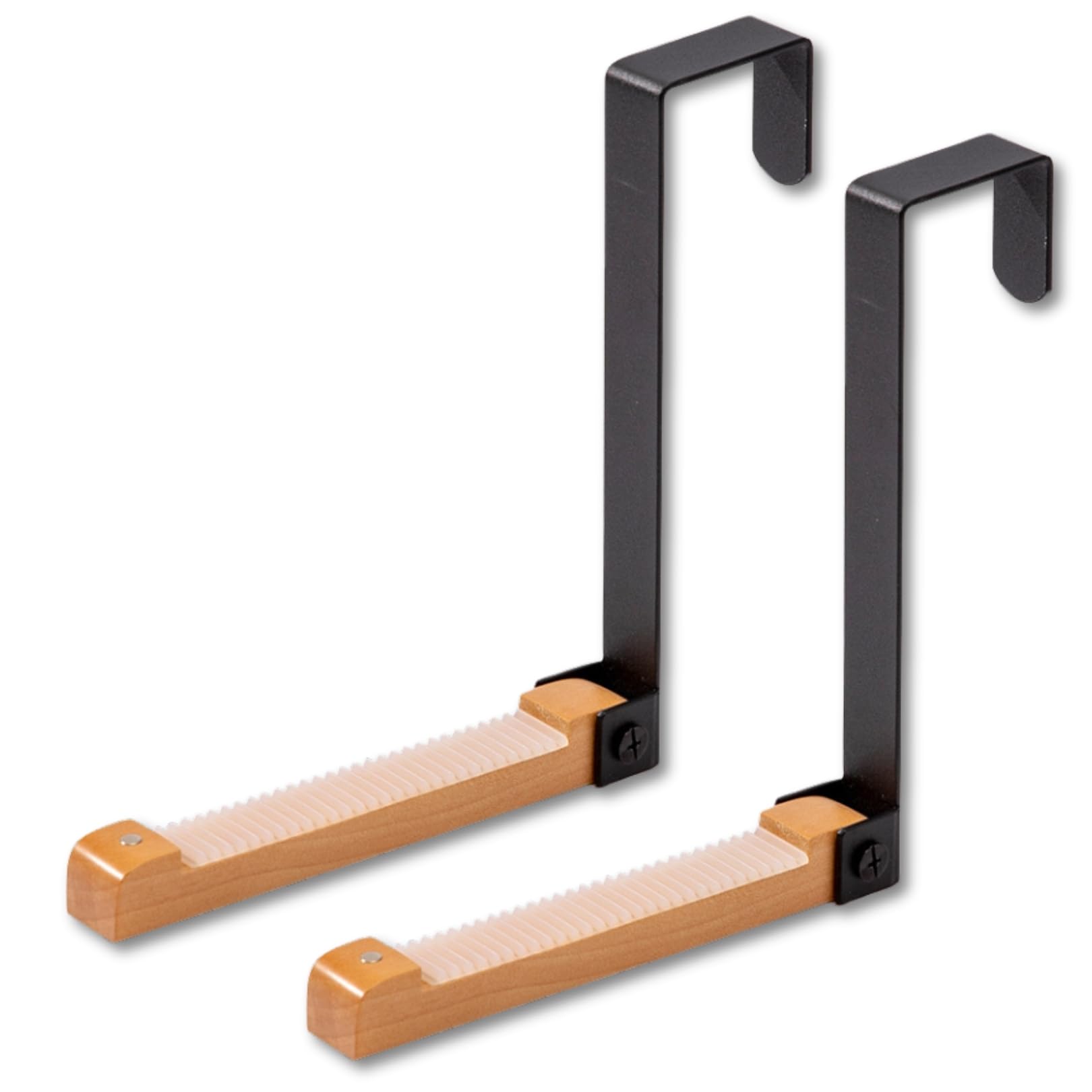 【送料無料】[HYmish]ドアハンガーフック 収納 折り畳み ドアハンガー 部屋干し フック ドアフック ブラック 2個セット