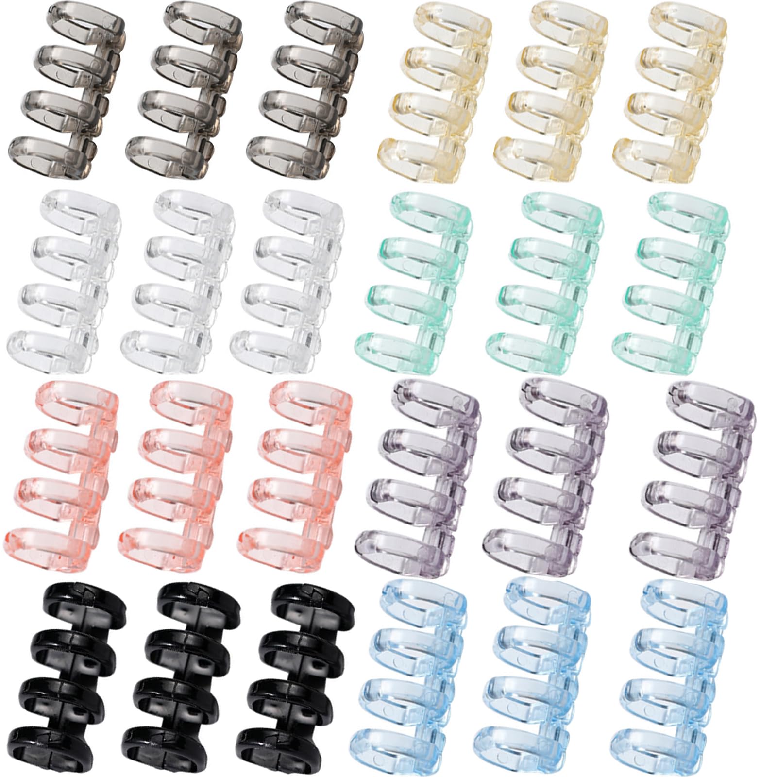 【送料無料】Selinear バインダーリング 24個セット 8色入リ PVC 製本用とじ具 製本リング ファイル本..