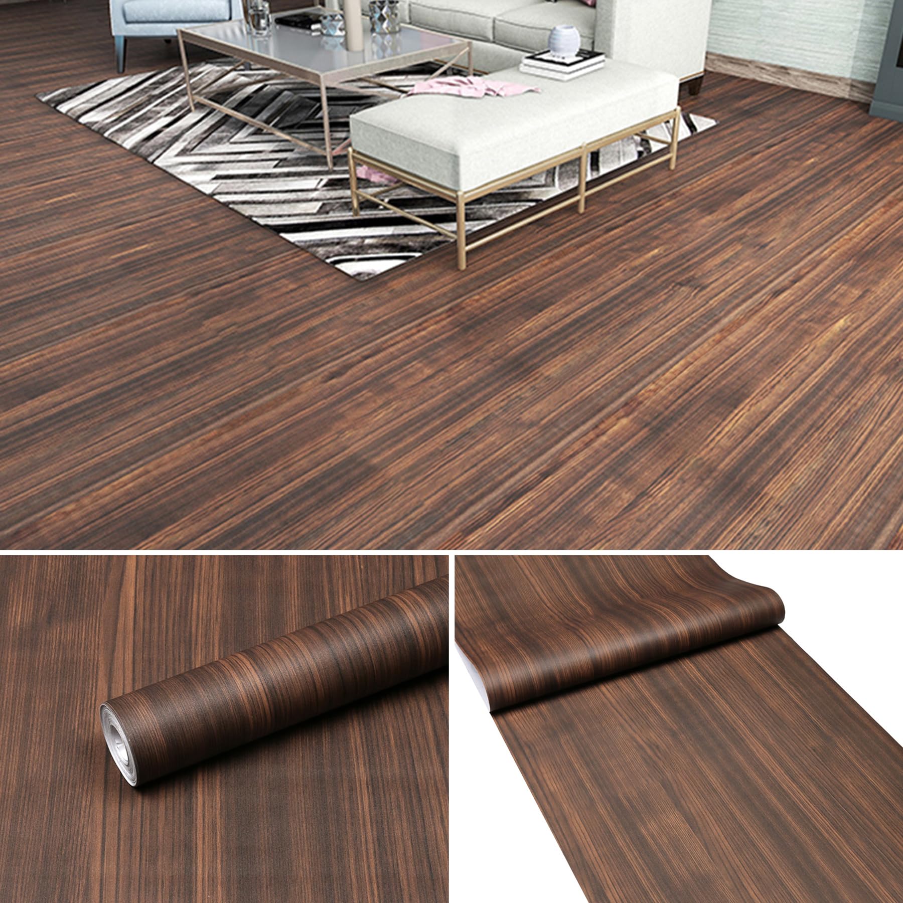 【送料無料】KUKUAN フロアシート クッションフロア フロアタイル 木目 フローリング 剥がせる 床材 玄..