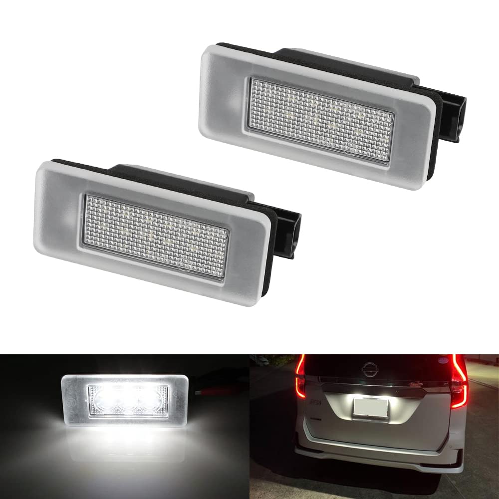 【送料無料】Catland 日産 セレナ C27 前期 ナンバー灯 LED Nissan Serena C27系 前期 アクセサリー ホワイト ライセンスランプ カスタム パーツ ナンバー ランプ 車用 ライセンス灯 リア 12V 純正交換 2個入り