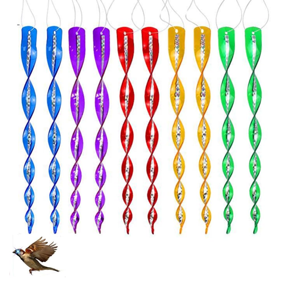 【送料無料】Granmagazz 10本セット 鳥よけ 鳥よけグッズ 鳥避け棒 鳥よけ棒 鳩よけ カラスよけ からす撃退 鳩鳥対策グッズ 駆除カラス 吊り下げ式 キラキラ 農作物被害対策 果樹園 庭用 ガーデン用品