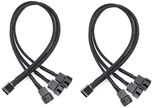 【送料無料】PWMファン用分岐ケーブル 4ピン Emith FAN延長/分岐ケーブル 2本セット