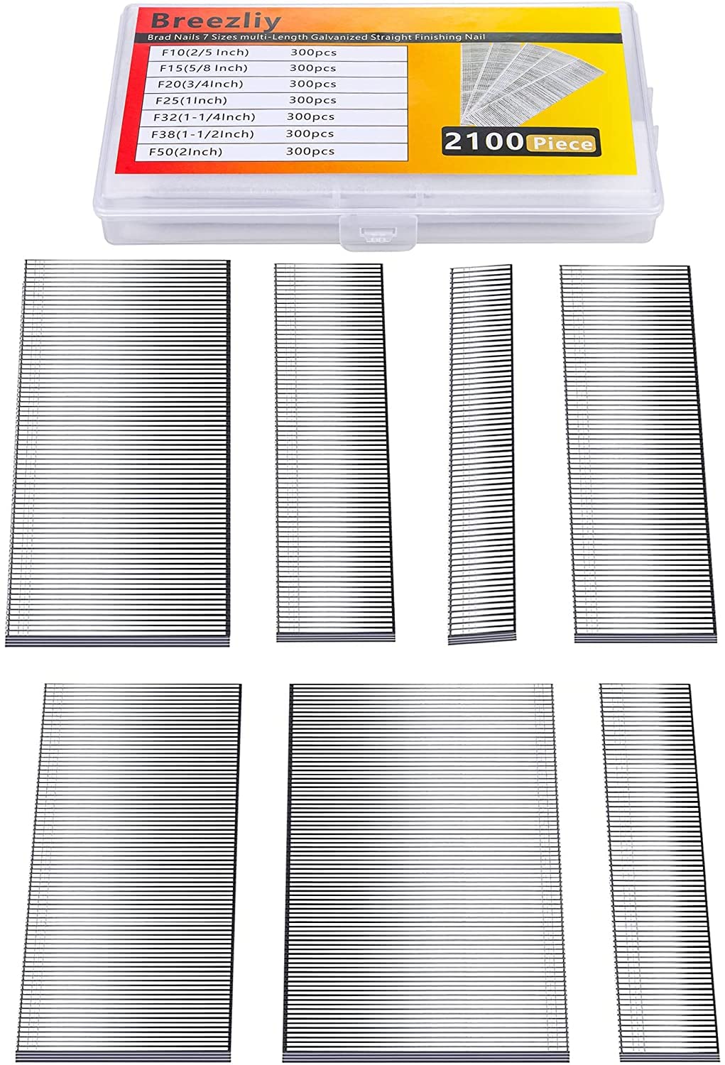 【送料無料】フィニッシュネイル ピンネイル 亜鉛メッキ釘2100本ブラッドクギ7種類F10 F15  ...