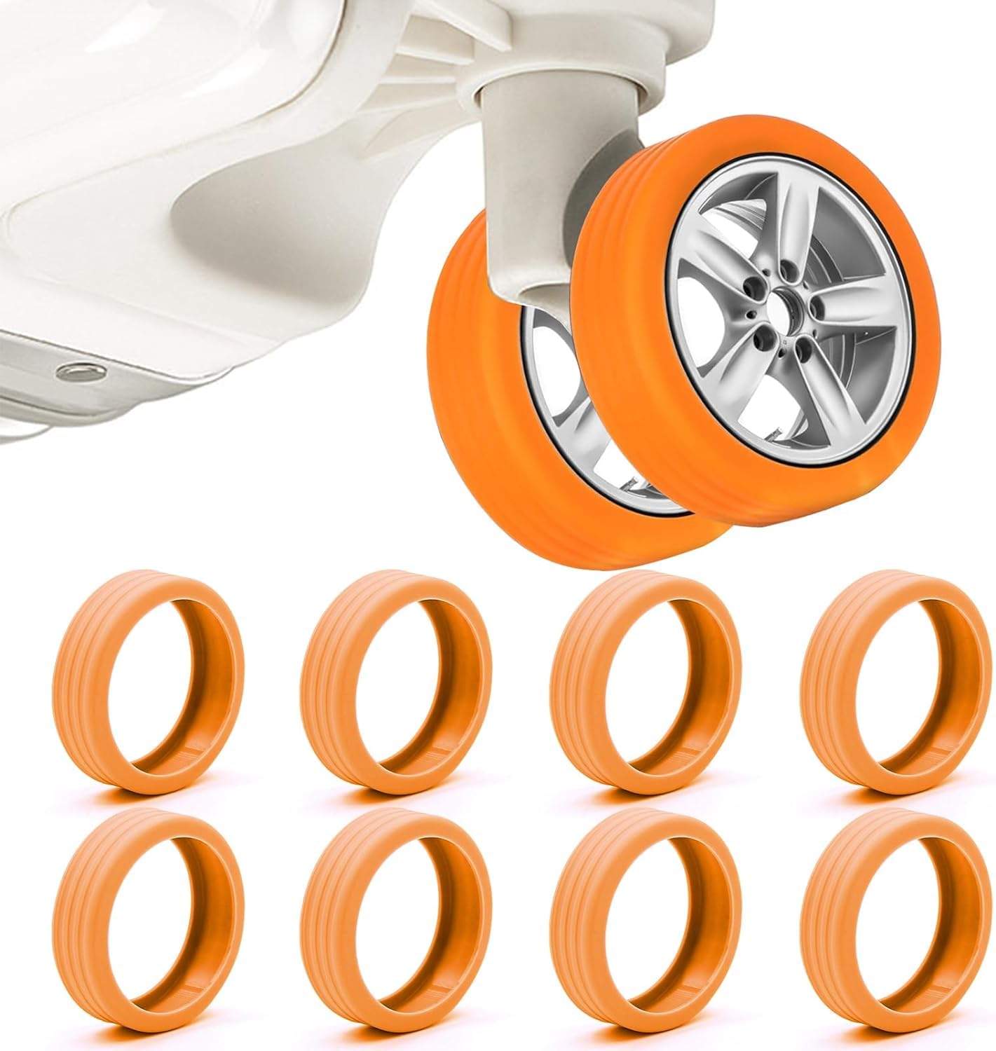 【送料無料】[MAEXUS] キャスターカバー スーツケース ゴム製 車輪保護【8枚セット】 スーツケース タ..