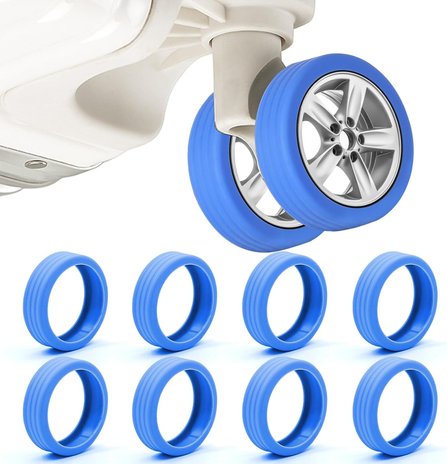 【送料無料】[MAEXUS] キャスターカバー スーツケース ゴム製 車輪保護【8枚セット】 スーツケース タ..