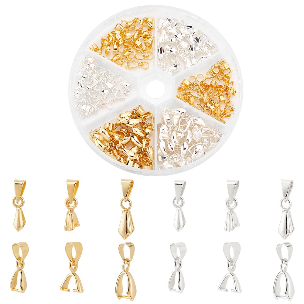 【送料無料】PH PandaHall 約120個 ブラス バチカン 留め金 ピンチベール ペンダントベール クリップ ..