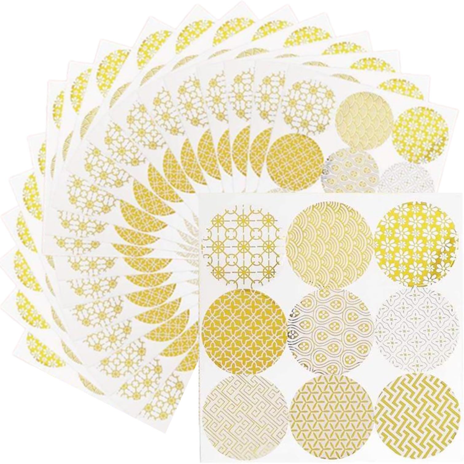 【送料無料】dilib 封印 封かん 金 180枚 ギフト シール 丸シール 装飾 お祝い 結婚式 招待状 丸形 包..