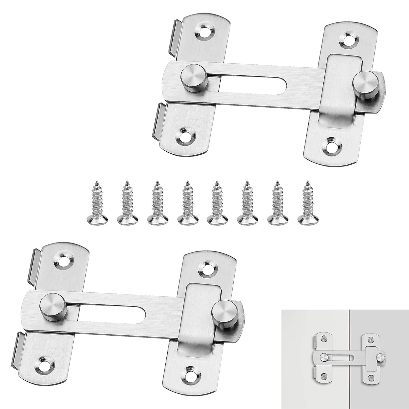 【送料無料】DEVENTORZ ドアロックフリップドアラッチ ステンレス鋼 引き戸 ア留め金 ステン ...