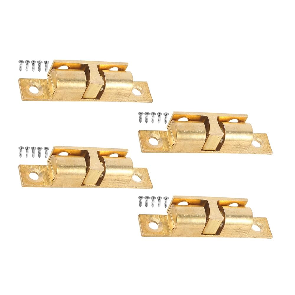 【送料無料】DELUXEFOX ローラーキャッチ 4本セット 真鍮製の耐震ラッチ クローゼットボール ...