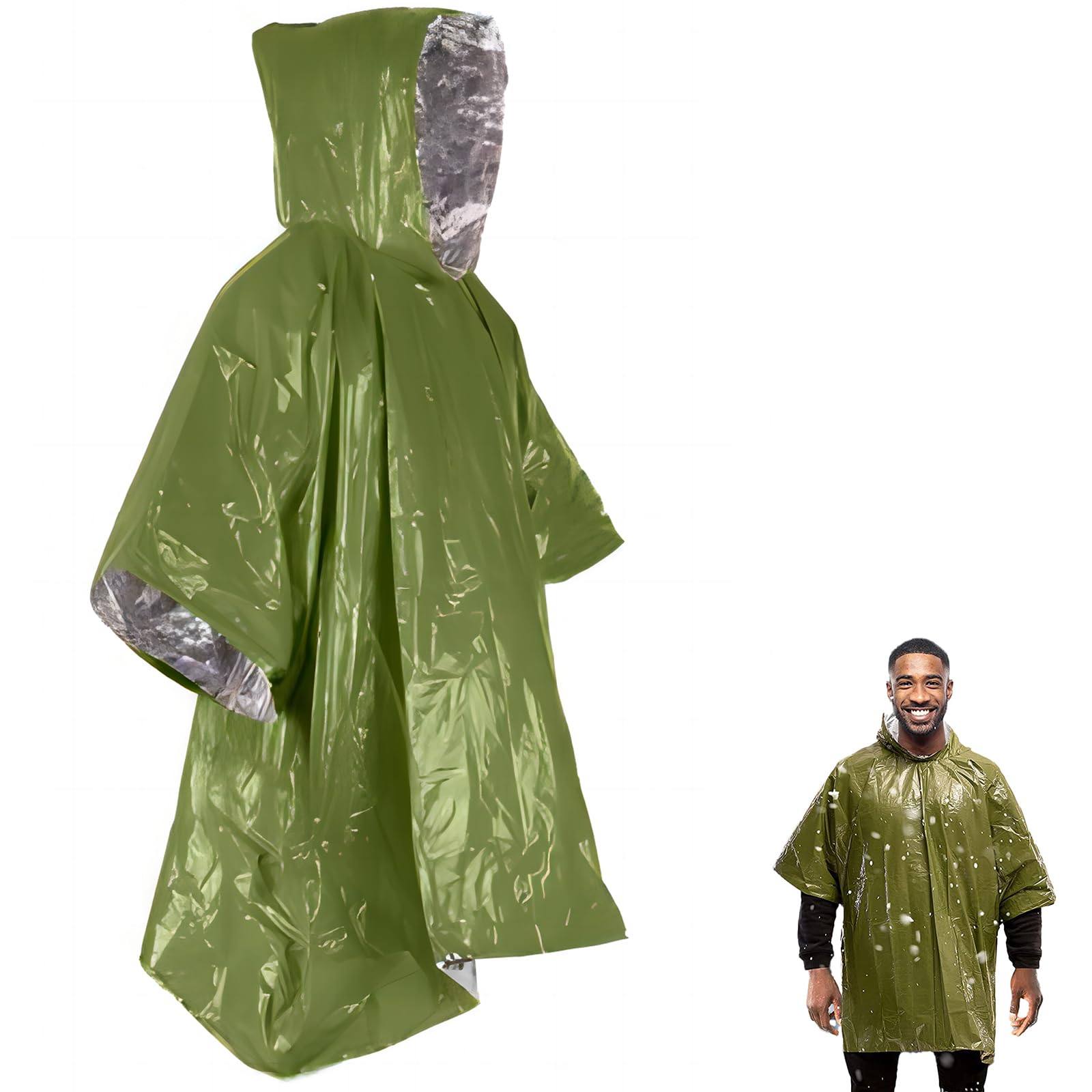 【送料無料】DELUXEFOX 防水レインコート 雨具 防災グッズ緊急アルミポンチョ 男女兼用 軽量 ...