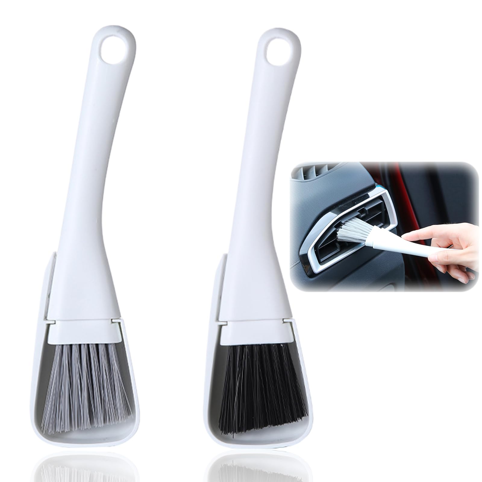 【送料無料】DELUXEFOX 窓溝掃除ブラシ ドアと窓の溝掃除ブラシ (2個セット) 多機能クリーニングブラシ..