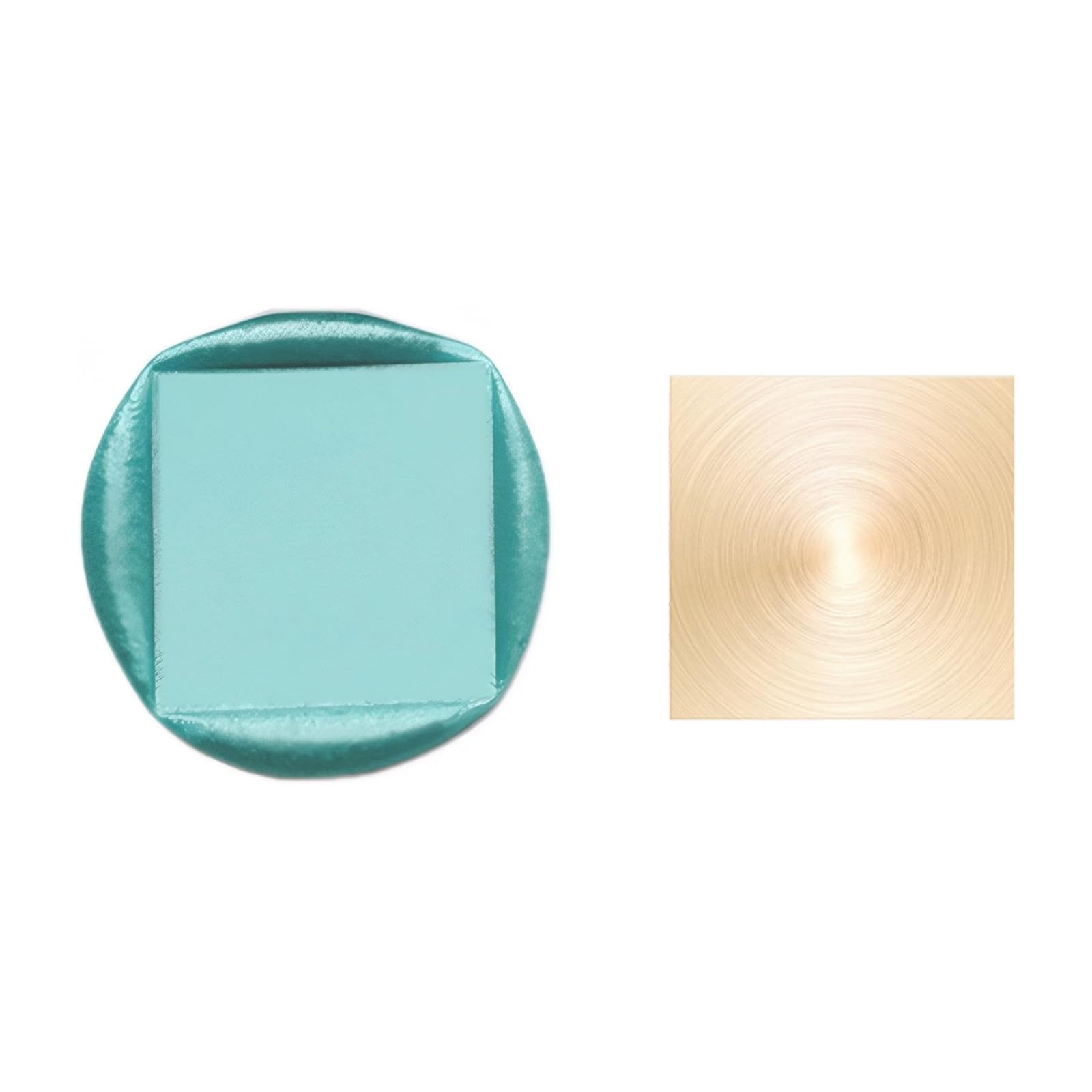 【送料無料】DELUXEFOX シーリングスタンプ ヘッド無地 25mm 単品 真鍮製 シーリングヘッド シーリングスタンプ ヘッド 封書装飾 封蝋 交換部品パーツ ワックスプリント パターン 手作り【平滑の四角形】