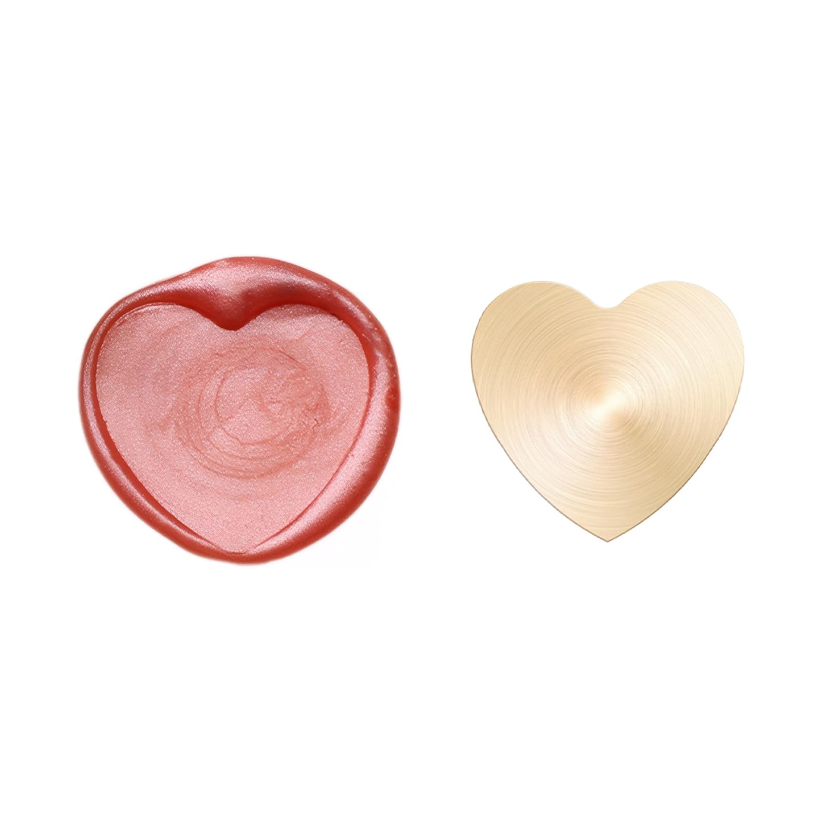 【送料無料】DELUXEFOX シーリングスタンプ ヘッド無地 26*27mm 単品 真鍮製 シーリングヘッド シーリングスタンプ ヘッド 封書装飾 封蝋 交換部品パーツ ワックスプリント パターン 手作り【平滑のハート形】