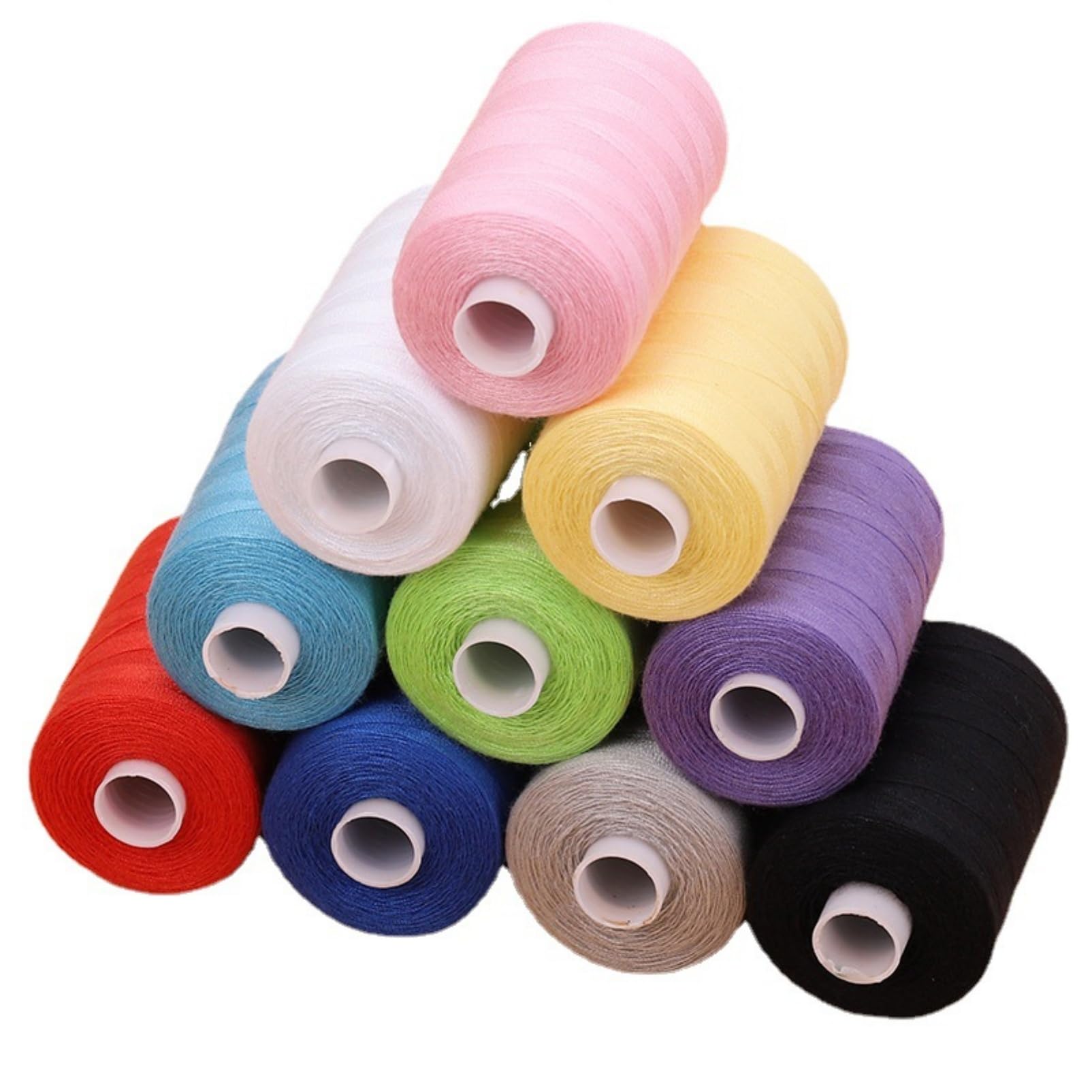 【送料無料】COZENTA ミシン糸 60番 混色 10個セット 普通地用 1個約1350m