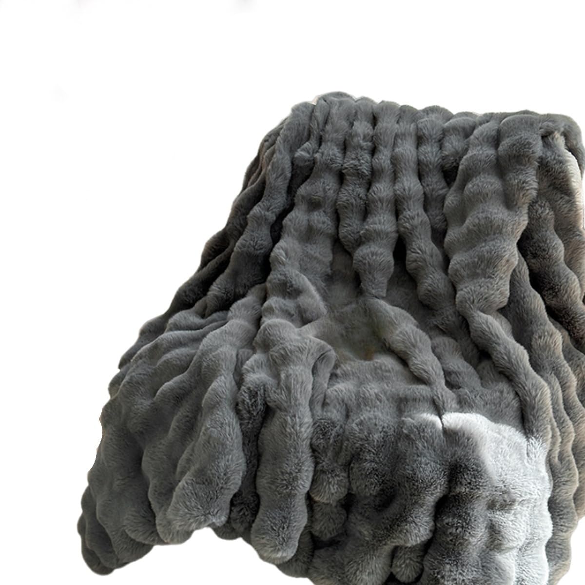 【送料無料】SUKAAGO ふわとろ毛布 シングル 冬用 厚手 ふわとろ 毛布 2枚合わせ もこもこ毛布 あったか ブランケット とろとろ 掛け布団 ふわふわ 布団 100x160cm 柔らかく肌触 暖かい 極温 静電気防止 洗える 吸湿速乾 抗菌防臭 (グレー,160*200cm)