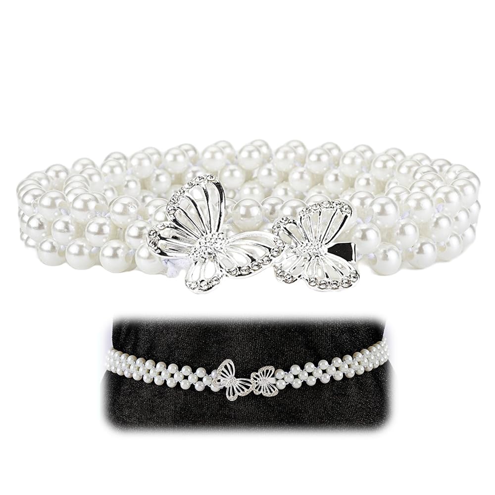 【送料無料】ESJNNK パール 飾り紐 浴衣 帯紐 帯締め 飾り紐 帯飾り 帯留め 紐 帯 和装小物 浴衣 夏着..