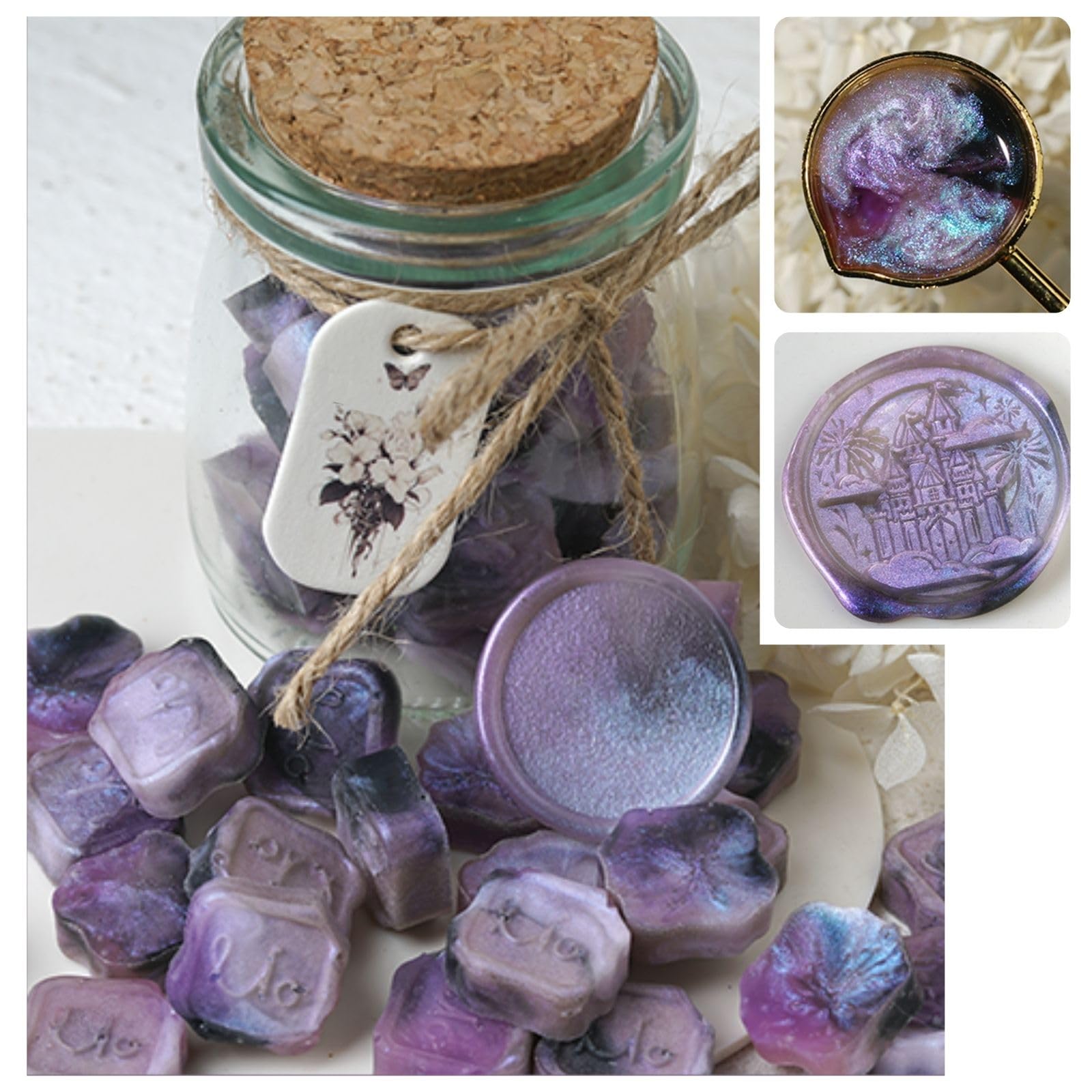 【送料無料】YAMOXLS シーリングワックス ワックスビーズ セット 封蝋 玉形 可愛い 小粒 混色 パールカ..