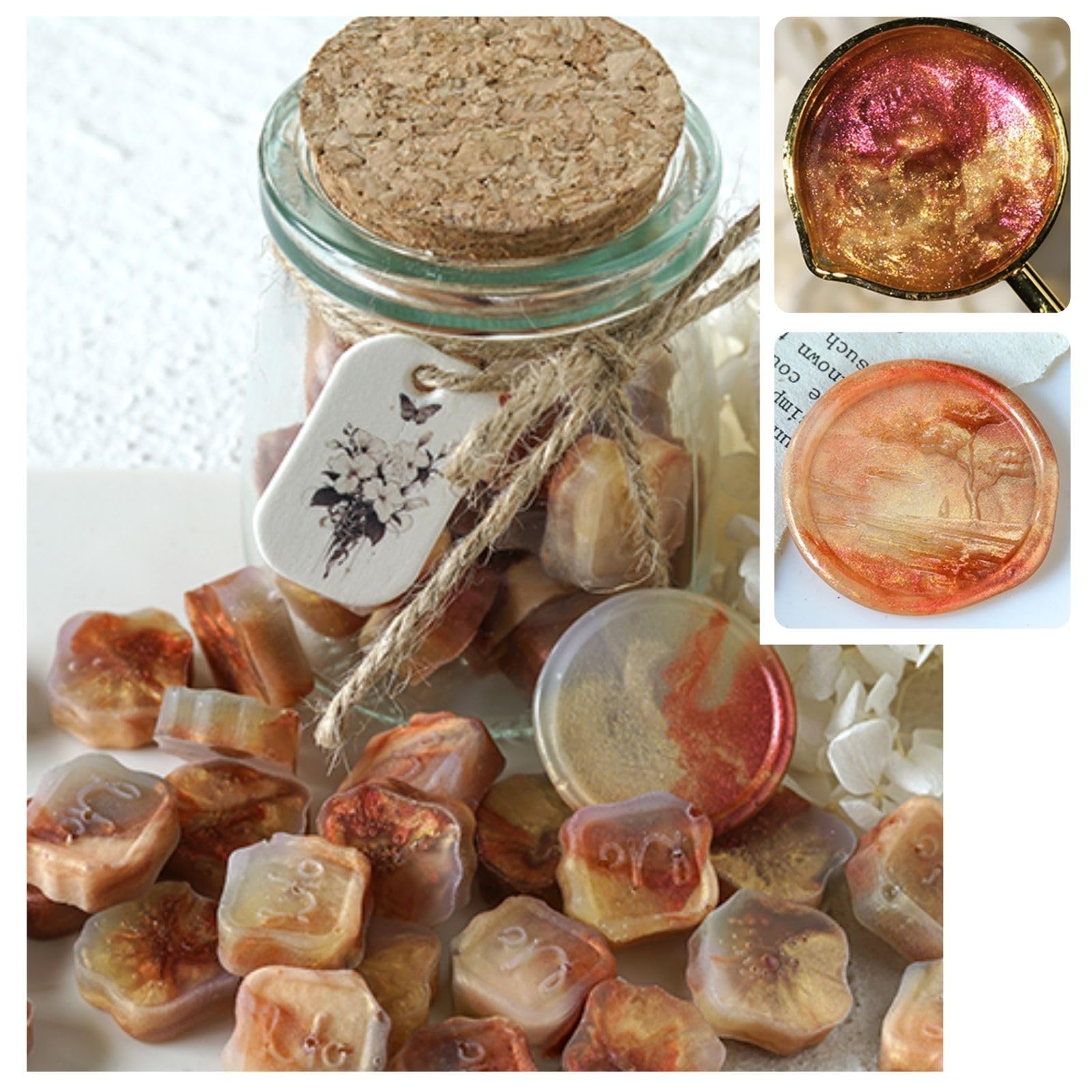 【送料無料】YAMOXLS シーリングワックス ワックスビーズ セット 封蝋 玉形 可愛い 小粒 混色 パールカ..