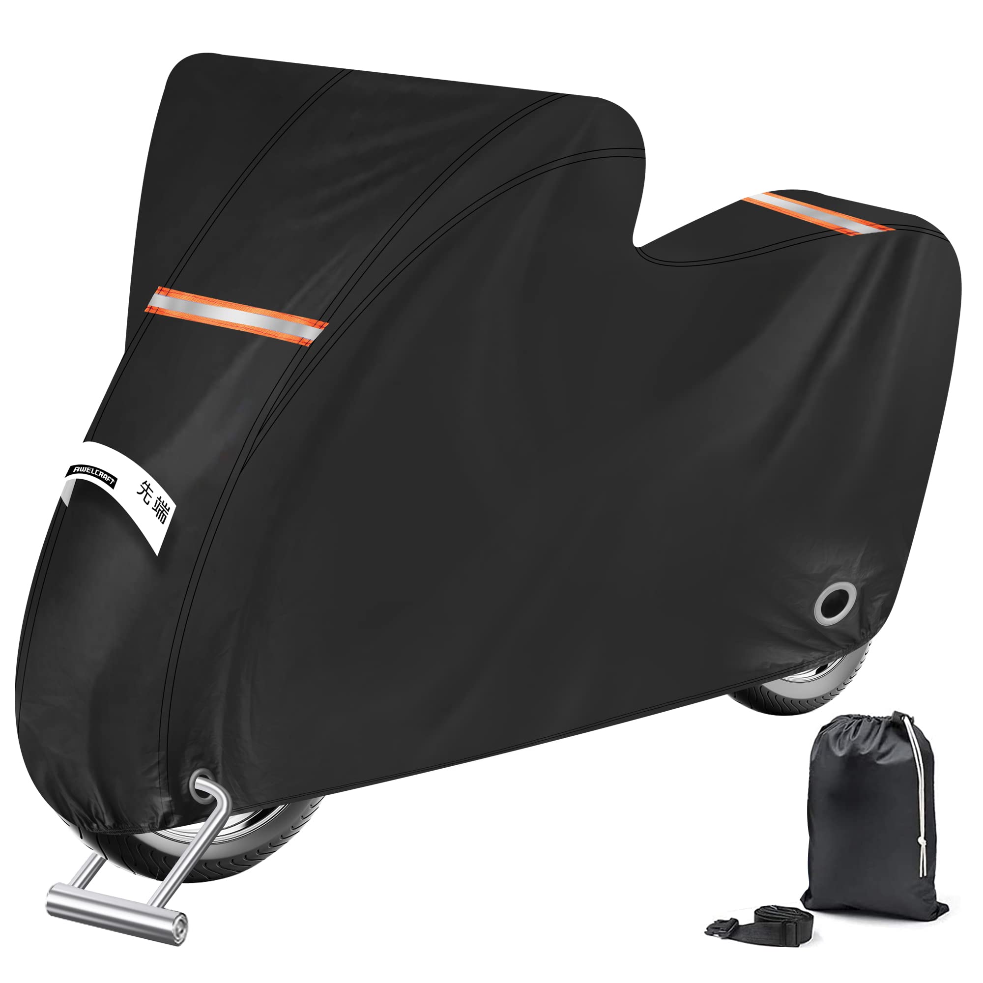 【送料無料】【セール】Awelcraft バイクカバー 90-250CC 反射ストライプ付き 防水 日焼け防止 防風 盗..