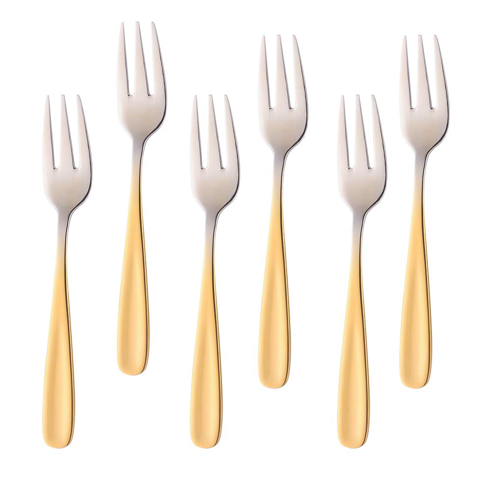 【送料無料】Buyit フォーク デザートフォーク ケーキフォーク 6本 18-0ステンレス製 鏡面仕上げ 食洗..