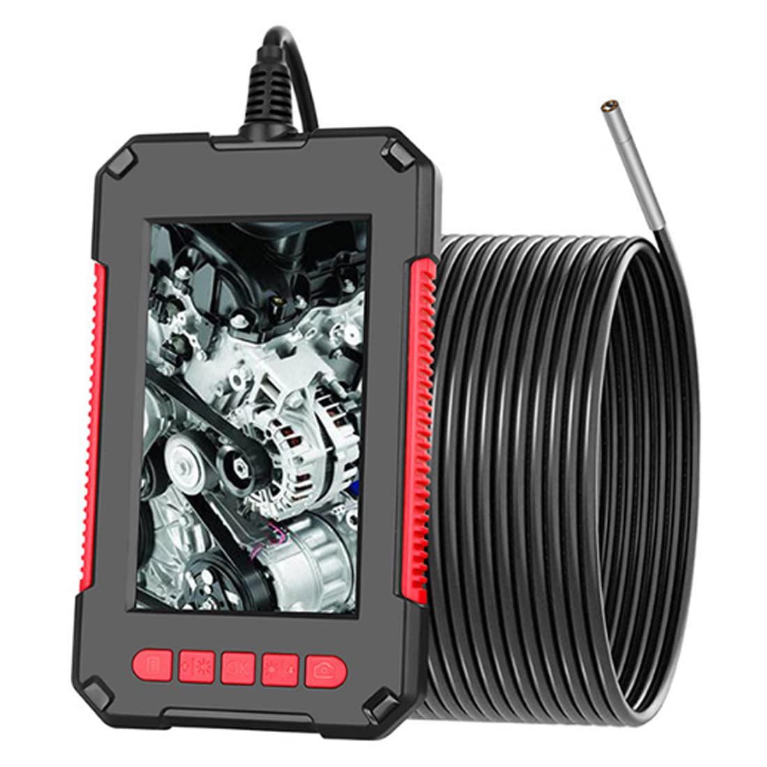 【送料無料】yiteng 産業用内視鏡 検査カメラ ファイバースコープ ファイバーカメラ 3.9mmレンズ IP67 防水 内蔵6個 LED 4.3インチ 高精細 1080P ディスプレイ画面付き