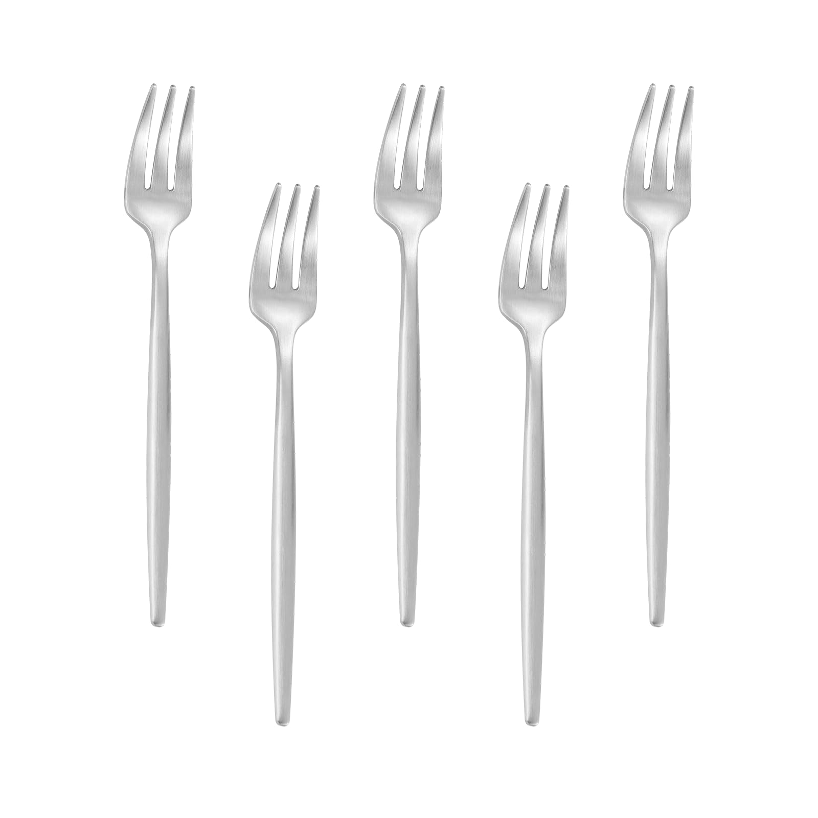 【送料無料】Easytoti フォーク ケーキフォーク デザートフォーク 5本セット13.5cm オシャレ 可愛い ミニフォーク 18-8ステンレス鋼製 つや消...