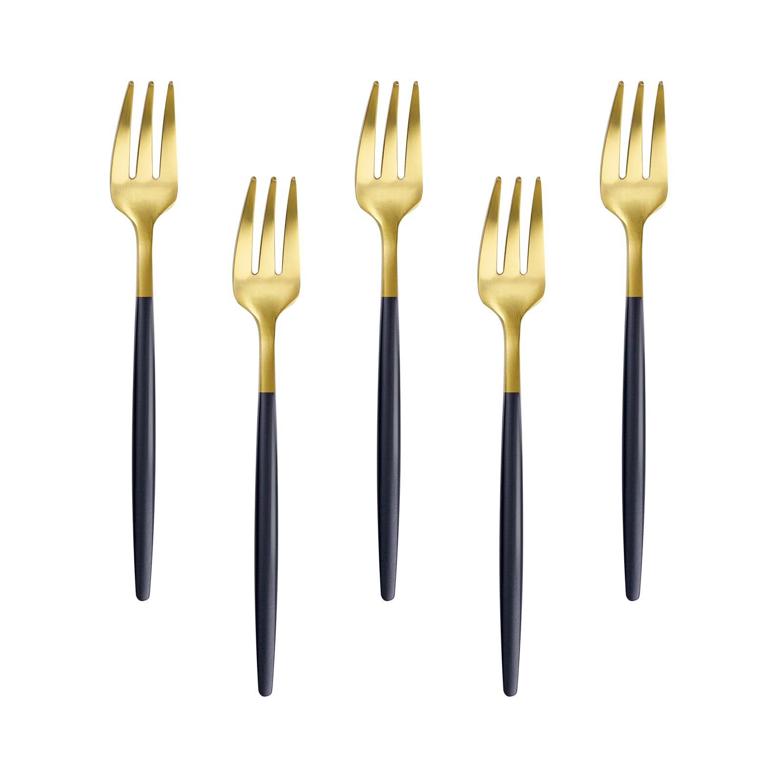 【送料無料】Easytoti フォーク ケーキフォーク デザートフォーク 5本セット13.5cm オシャレ 可愛い ミニフォーク 18-8ステンレス鋼製 つや消...