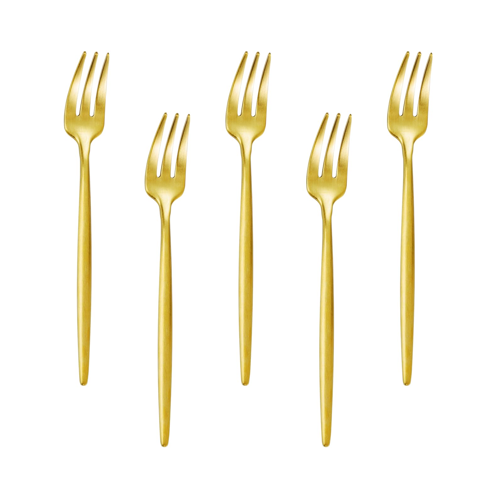 【送料無料】Easytoti フォーク ケーキフォーク デザートフォーク 5本セット13.5cm オシャレ 可愛い ミニフォーク 18-8ステンレス鋼製 つや消...