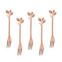 【送料無料】Easytoti デザートフォーク ケーキフォーク フルーツフォーク 5本組 12.5cm かわいい おしゃれ 18‐8ステンレス鋼 ミラー仕上げ ...