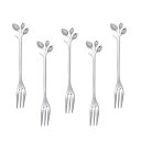 【送料無料】Easytoti デザートフォーク ケーキフォーク フルーツフォーク 5本組 12.5cm かわいい おしゃれ 18‐8ステンレス鋼 ミラー仕上げ ...