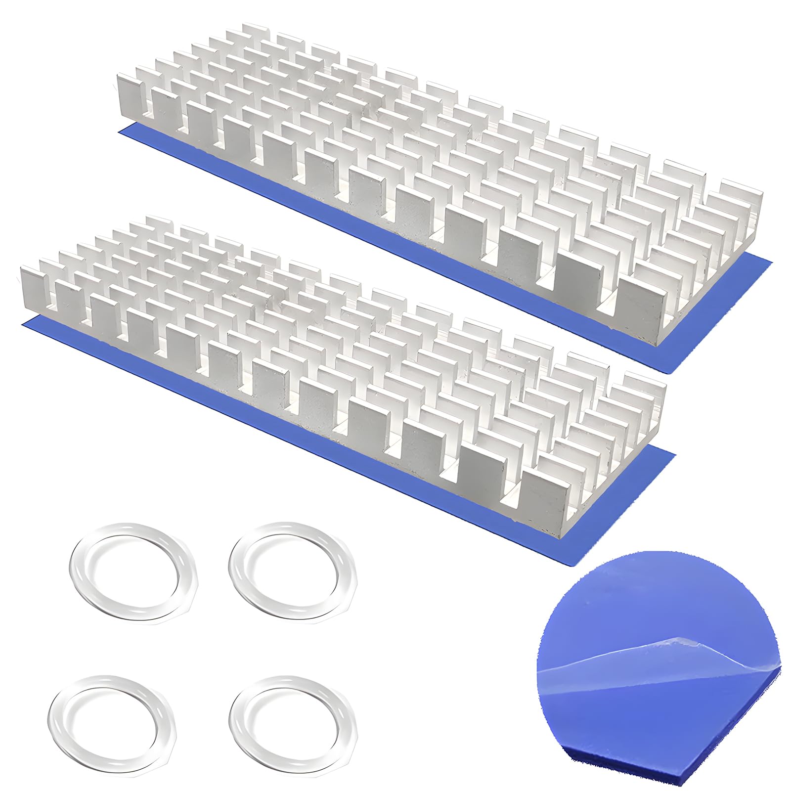 【送料無料】ヒートシンク, CTRICALVER 導熱接着シート付き 熱暴走対策 冷却ラジエーターフ ...