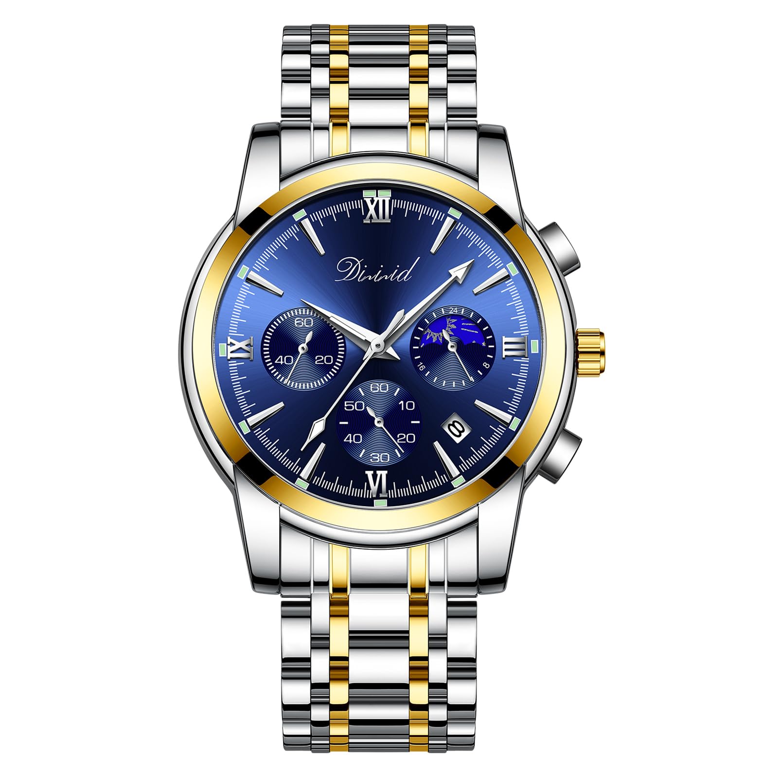 【送料無料】DIZIZID 腕時計 メンズ クオーツクロノグラフウオッチ 人気 ビジネス 腕時計 お ...