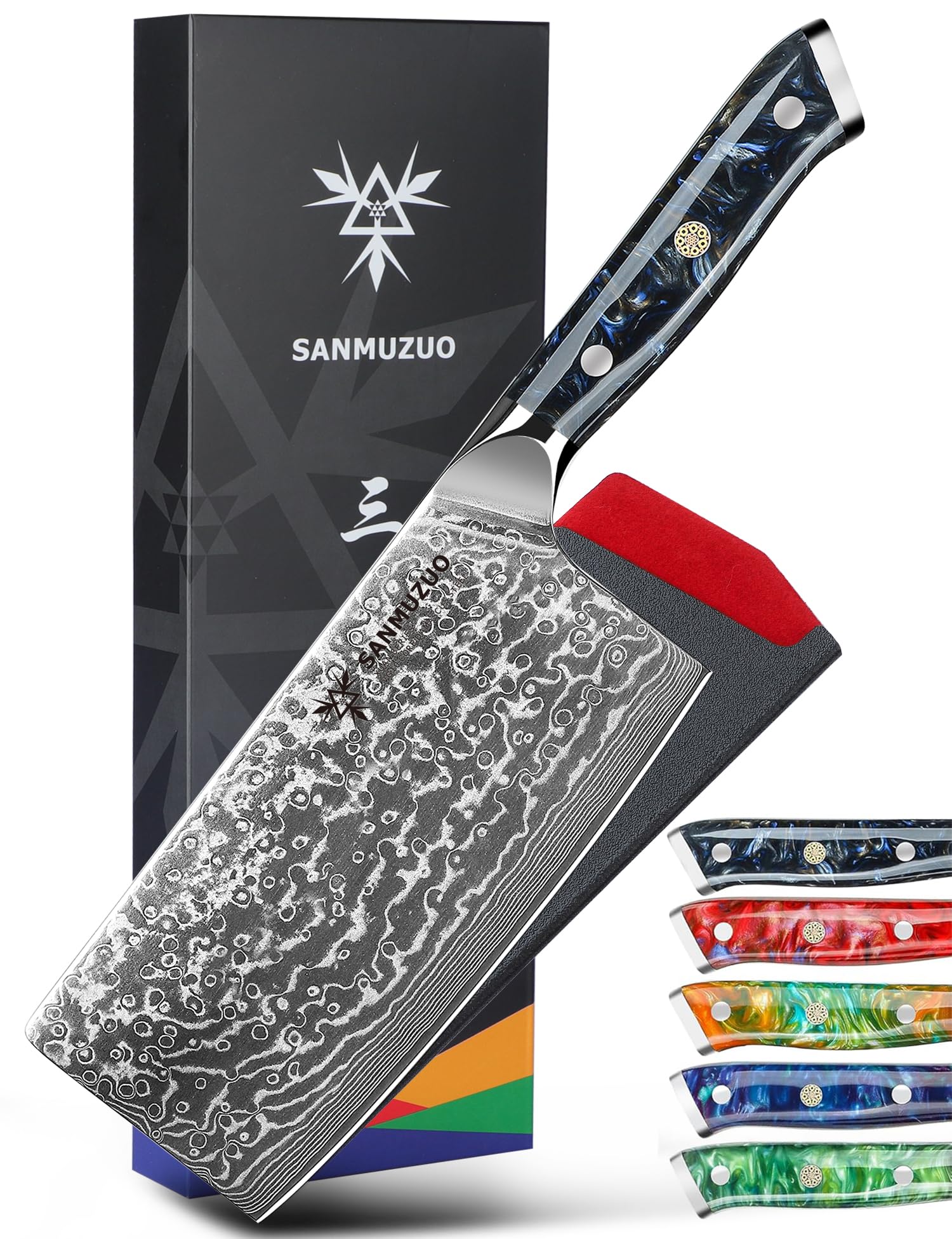 【送料無料】SANMUZUO 中華シェフナイフ - 7 インチ 包丁 - XUAN シリーズ - 6 ...