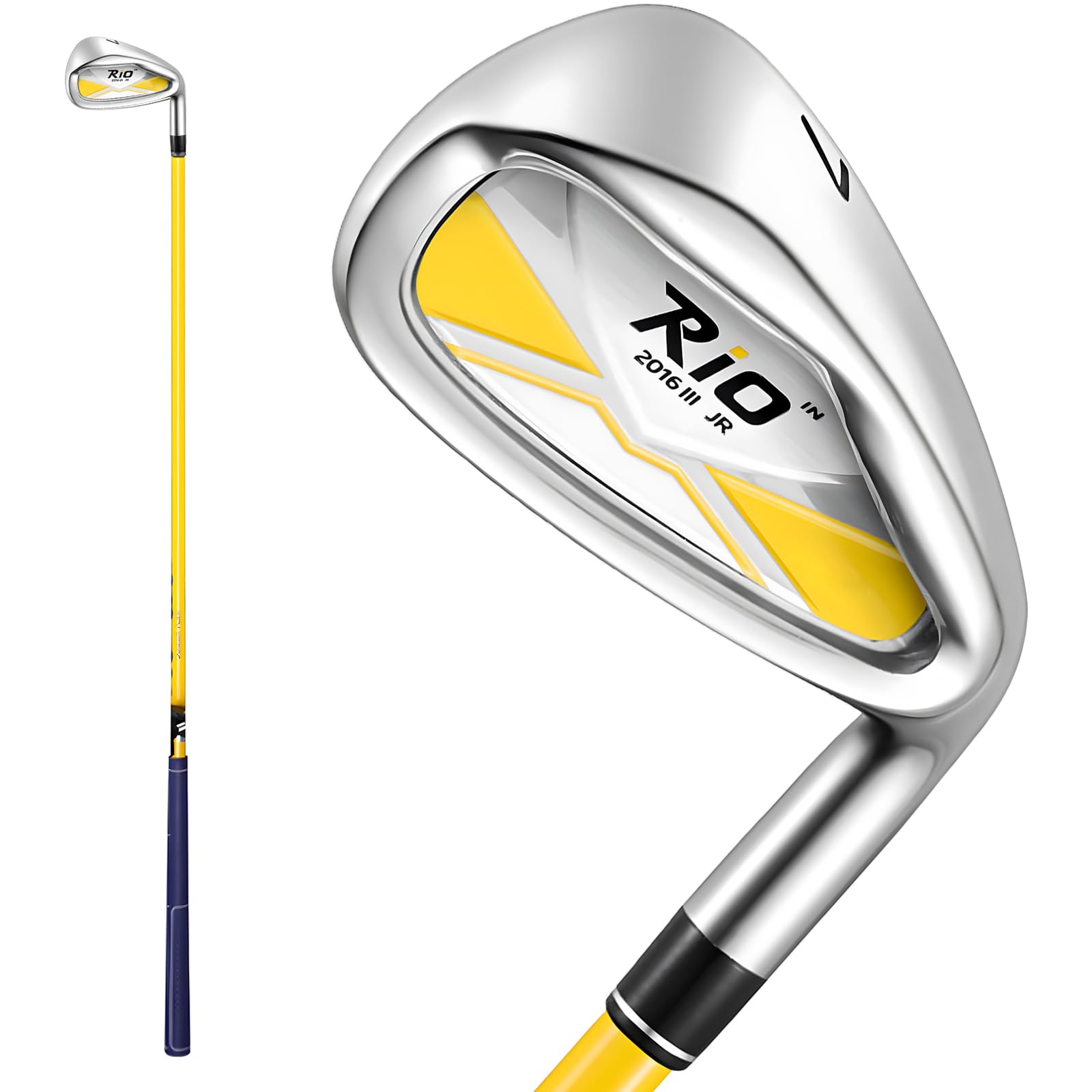 【送料無料】AKOZLIN 子供用 ゴルフクラブ シャフト カーボン キッズゴルフクラブ 単品 右用 ジュニア用 ゴルフ練習クラブ 初心者 キッズ・ゴルフスタート #7 適合身長115〜135cm