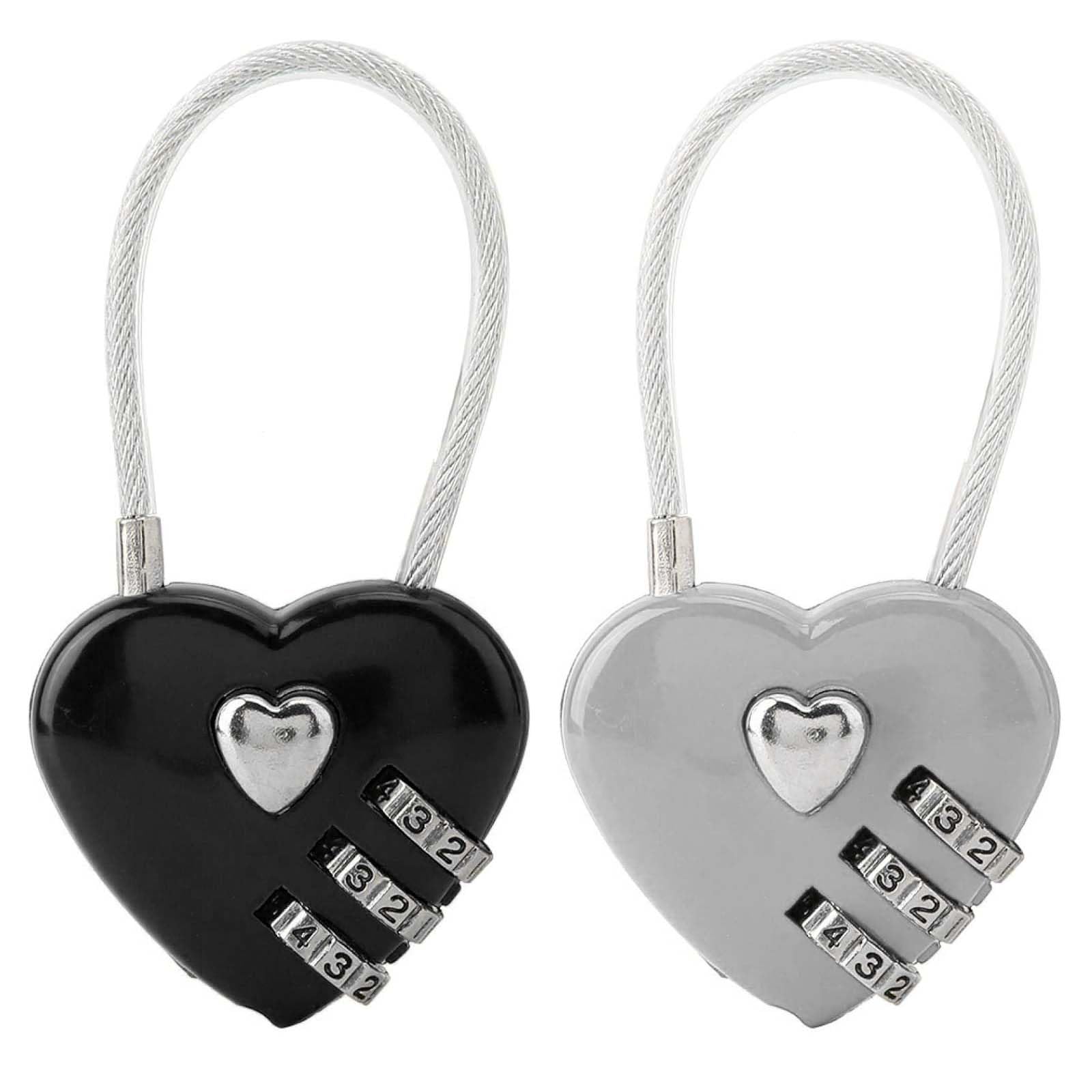 【送料無料】PAVIKE南京錠ワイヤーロック【2個入り】ダイヤル式ロック 南京錠 ダイヤル ワイヤーロープ..