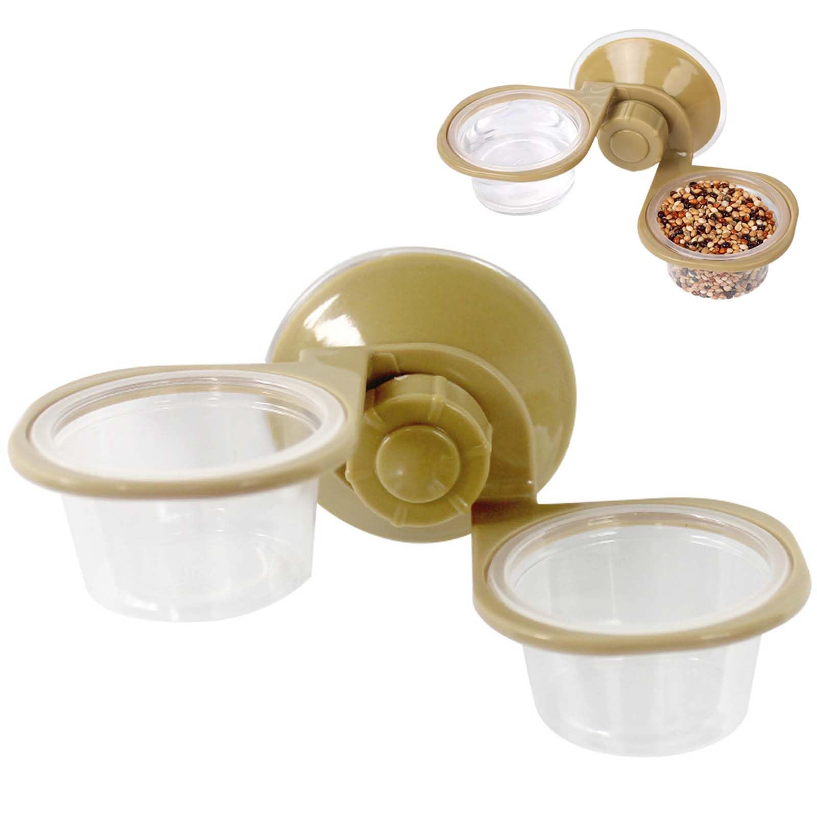 【送料無料】PAVIKE 爬虫類 餌入れ 爬虫類 水入れ 吸盤式 取り付け簡単 吸盤爬虫類フィーダー 爬虫類用..