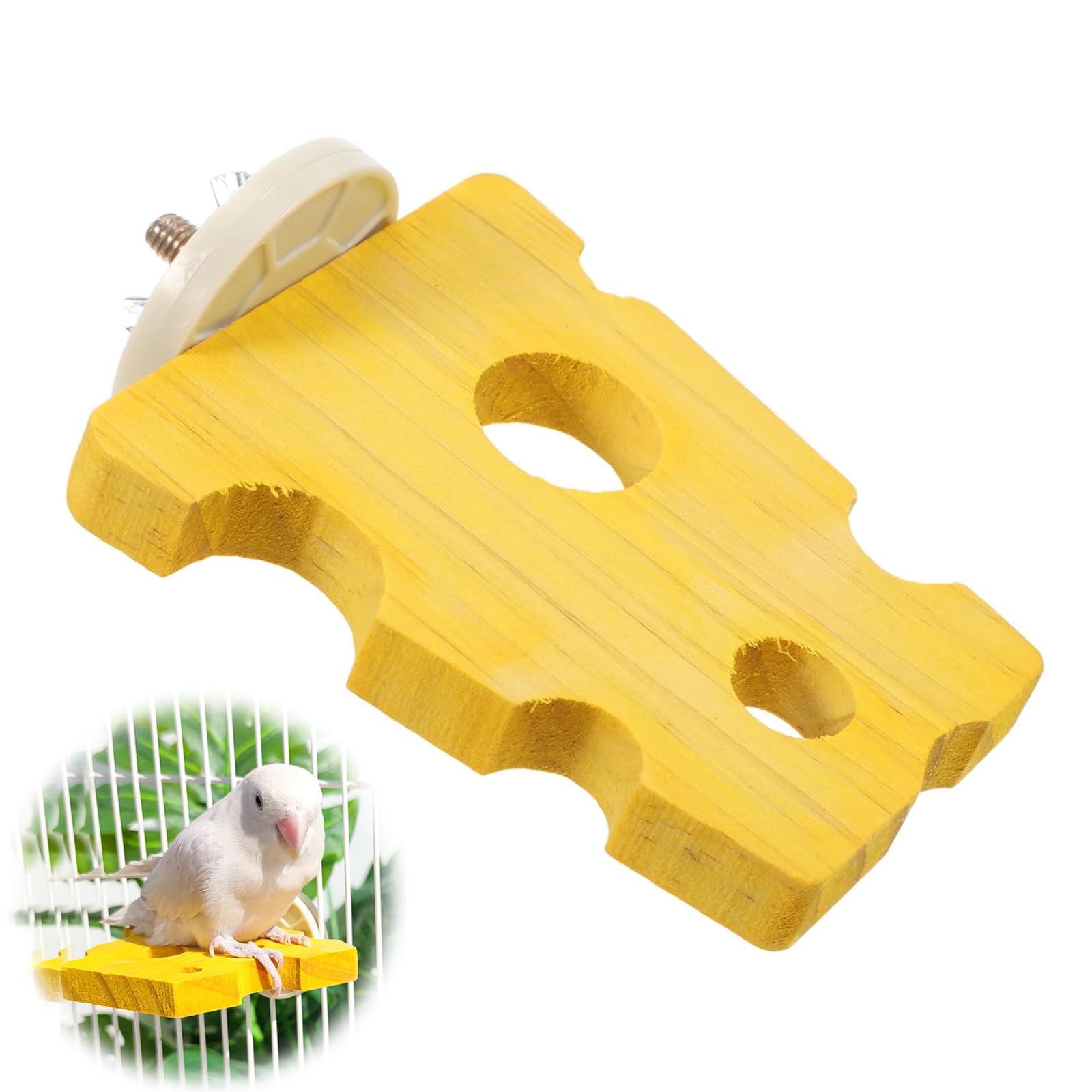 【送料無料】PAVIKE 爪研ぎステップ 小動物 フクロモモンガ チーズの形 木製 爪とぎステップ モモンガ ..