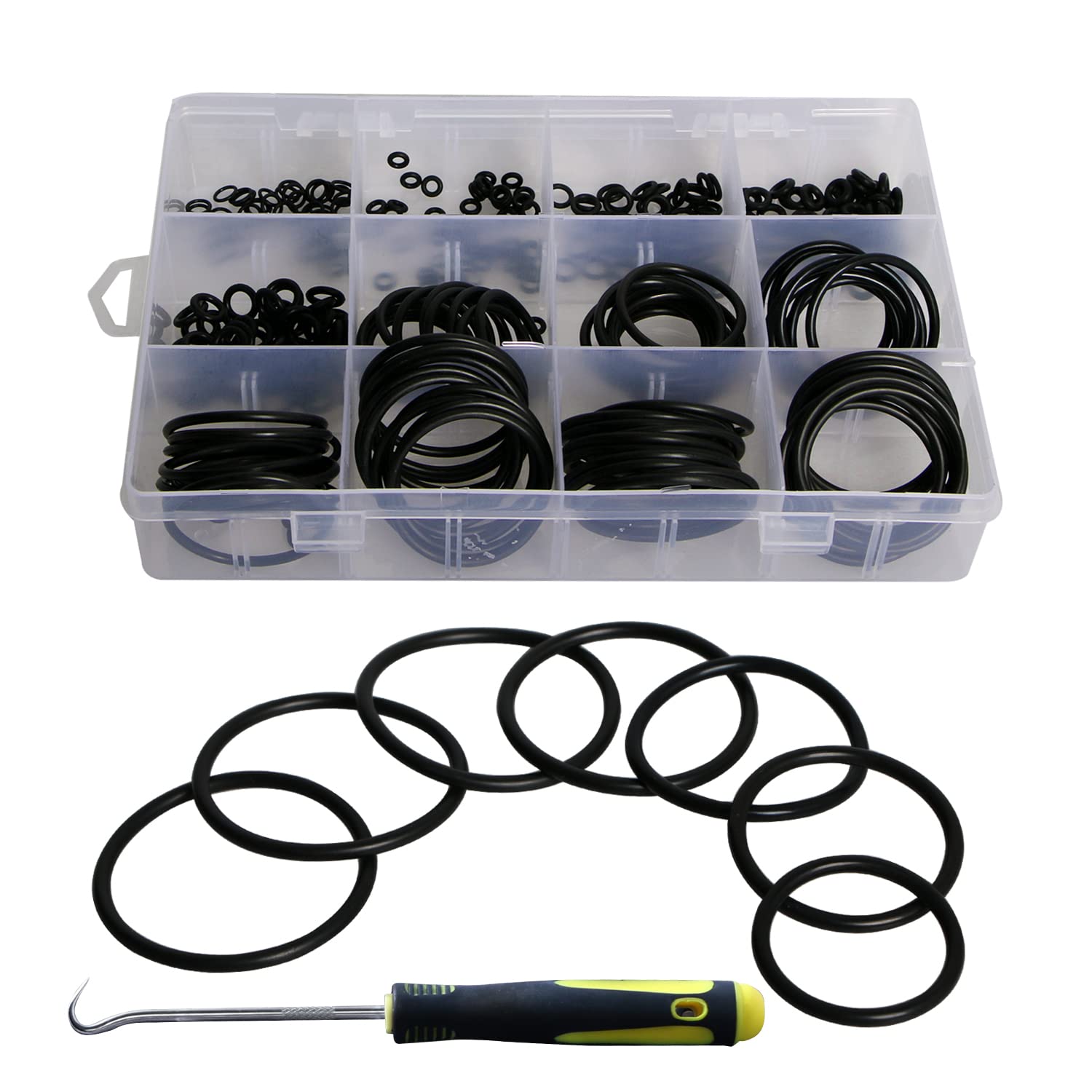 【送料無料】Aopinゴム蛇口Oリングワッシャーガスケットシーリング12サイズの品揃えキット、ニトリルゴ..