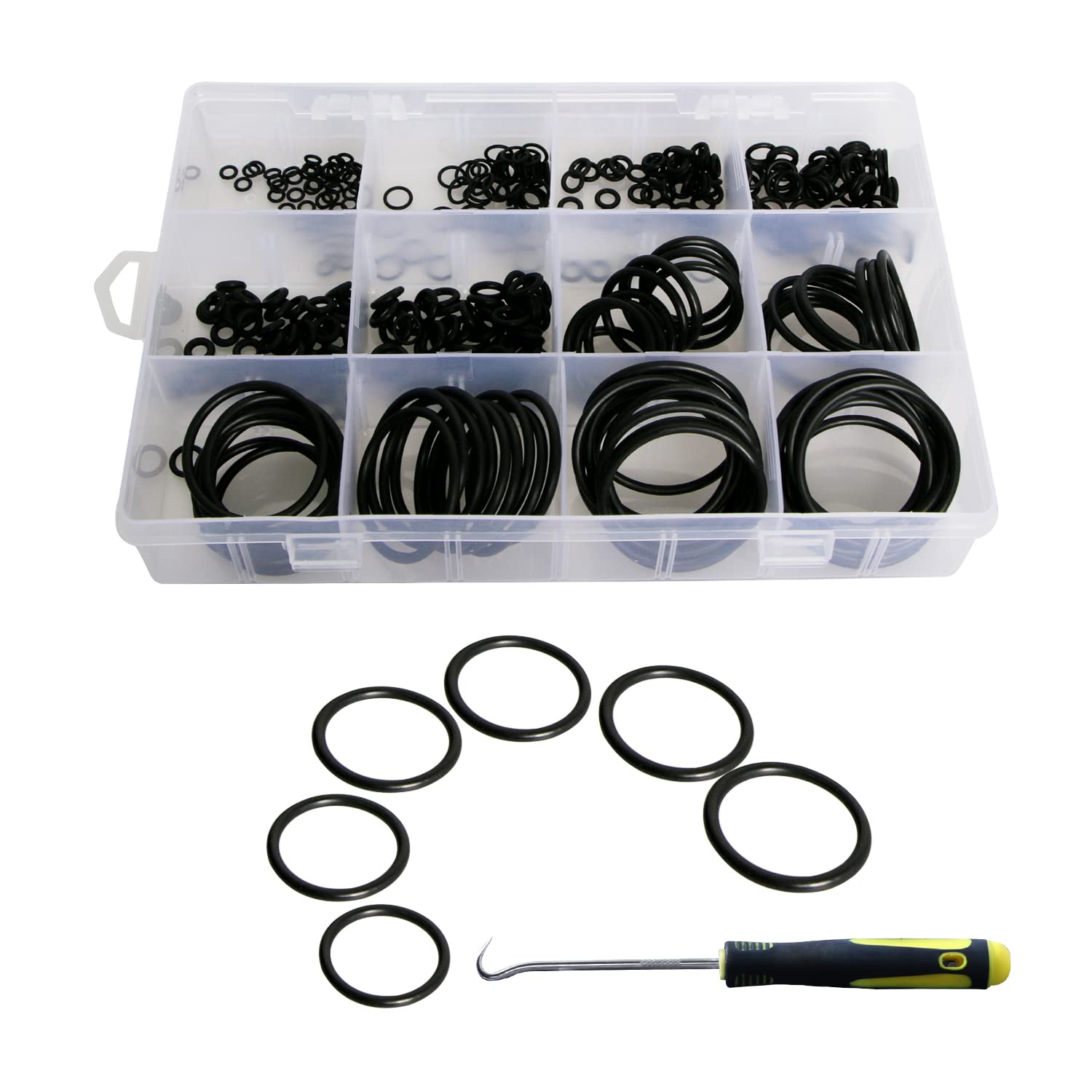 【送料無料】Aopinゴム蛇口Oリングワッシャーガスケットシーリング12サイズの品揃えキット、ニトリルゴ..