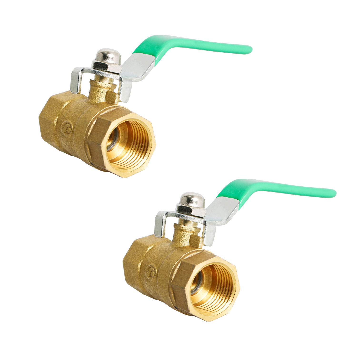 【送料無料】Aopinボールバルブ真鍮G 1/2" めねじ x G 1/2" めねじバルブ水、油、ガスの液体を遮断、ビ..