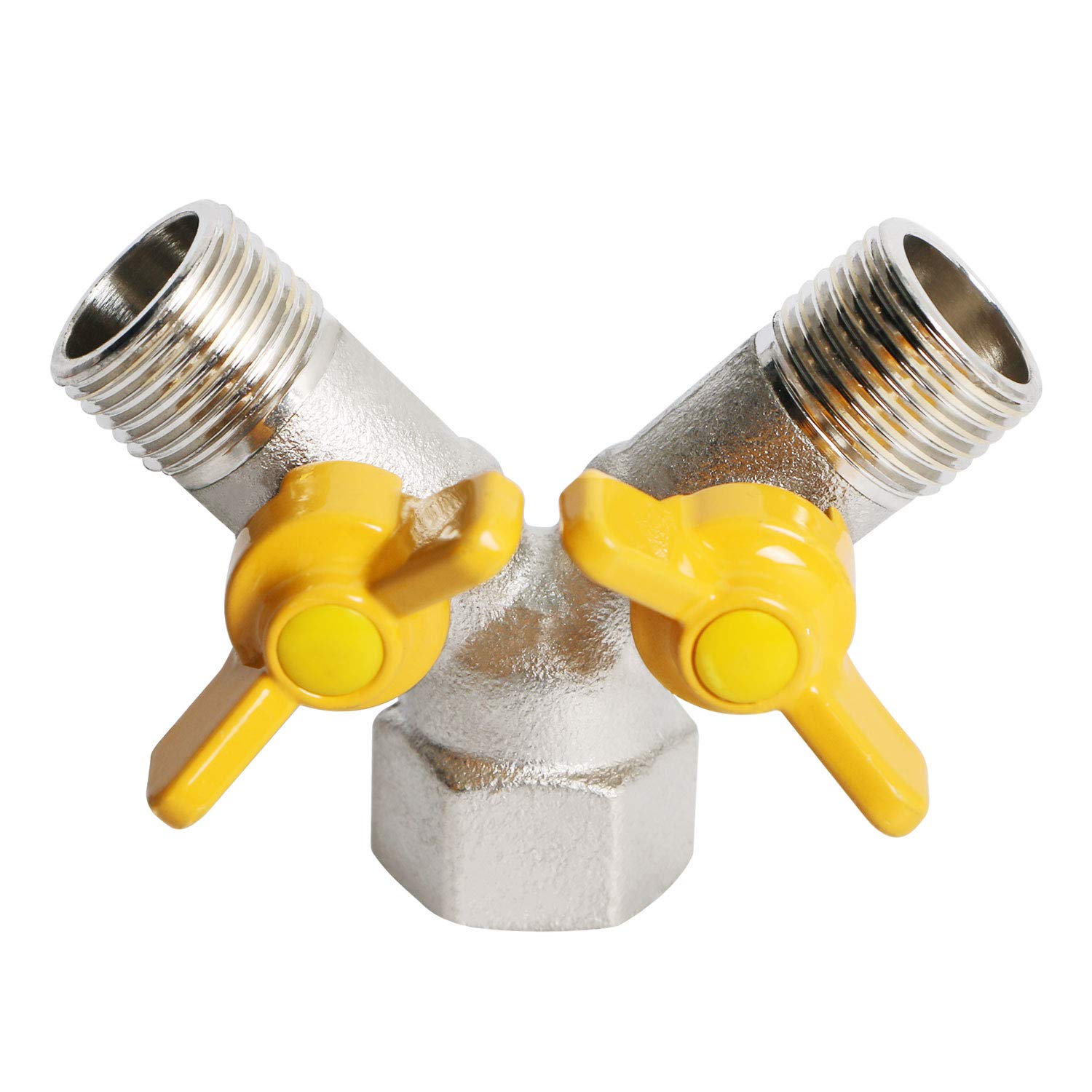 【送料無料】Aopin3ウェイボールバルブ真鍮G 1/2" おねじ x G 1/2" おねじ x G 1/2" めねじバルブ水、..