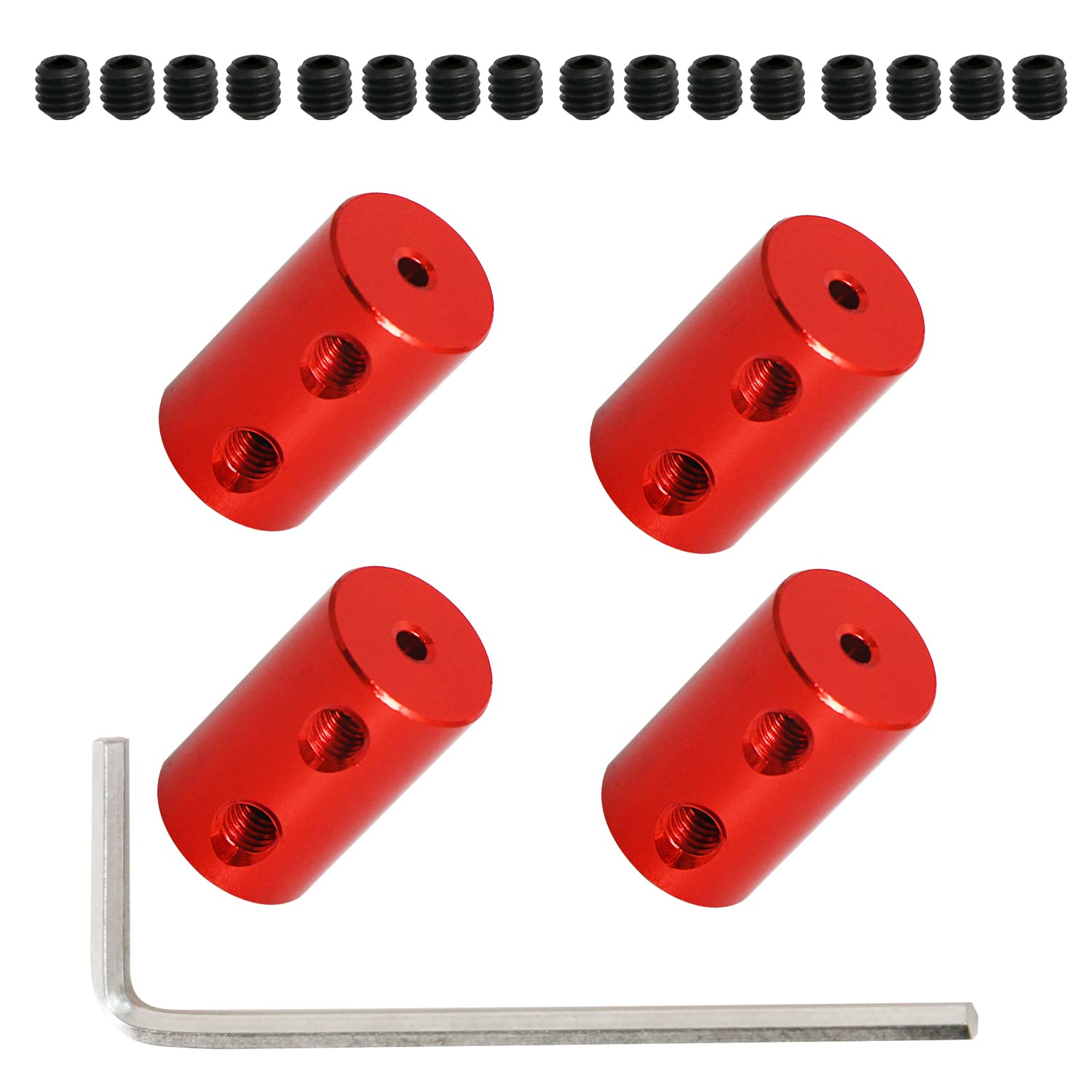 【送料無料】Aopin カップリング、4リジットセットスクリューカップリング、アレンキー付き 3-5mm ソケ..