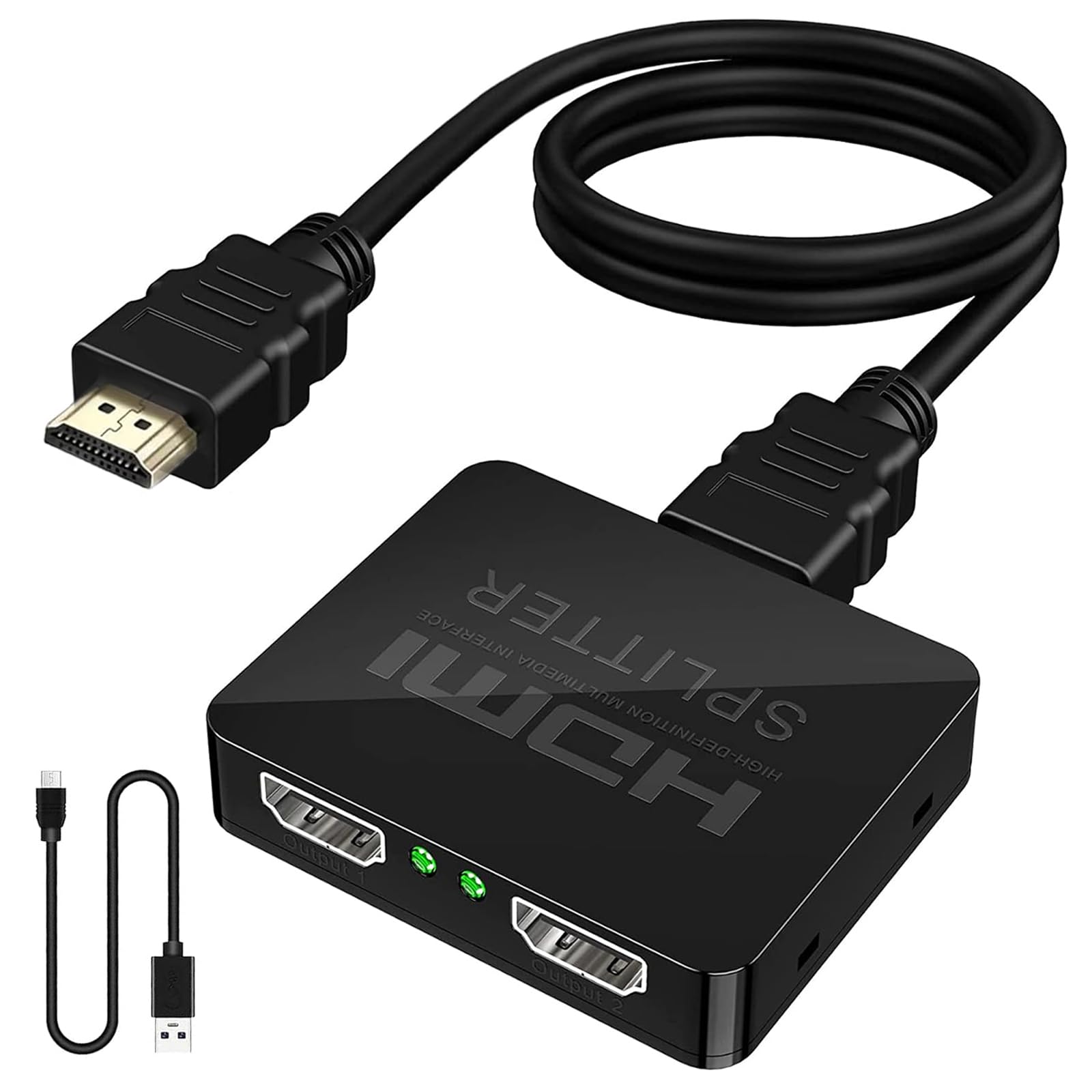 【送料無料】Yasoku HDMI 分配器 1入力2出力 二股 お好みの2台のディスプレイに同時出力可能 スプリッ..