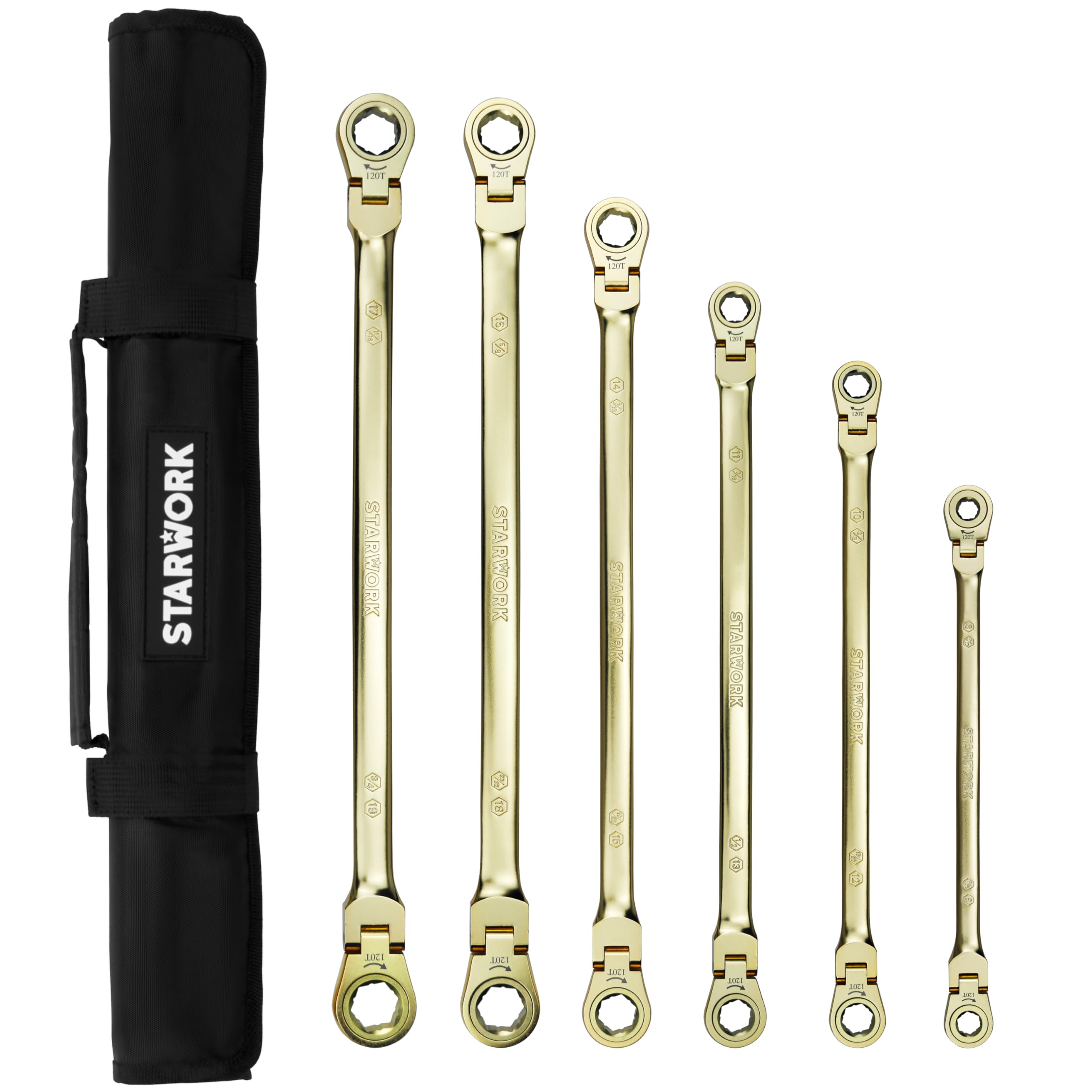 【送料無料】STARWORK TRUE MECHANIC GPlating 6本組. 2-IN-1, 120T, フレックスヘッド, ダブルボック..