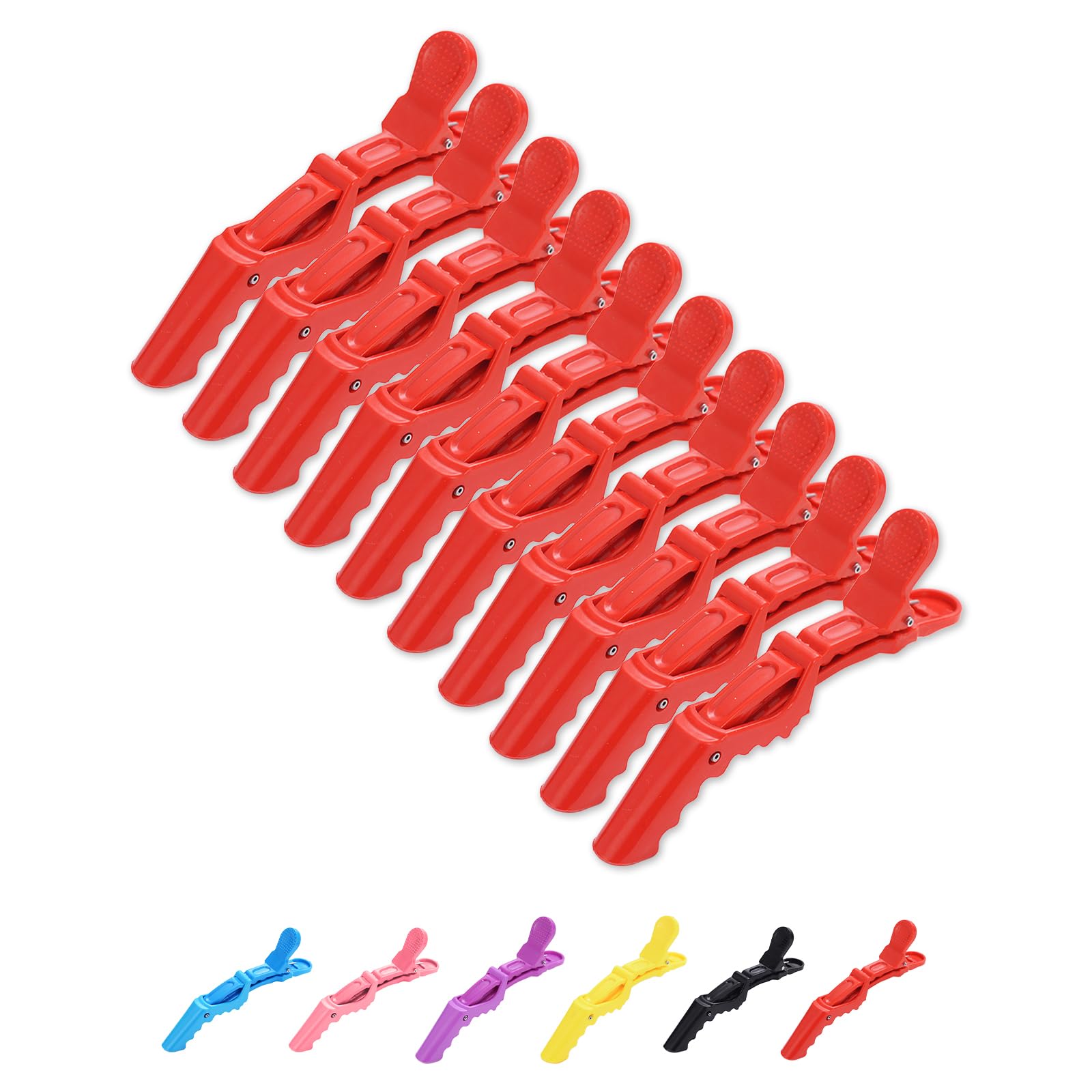 【送料無料】ZeniMart 10本セット ワニクリップ ダッカール プロ用 サロンヘアクリップ ドラゴンクリップ メンズ レディーズ ヘアクリップ ヘアピン ...