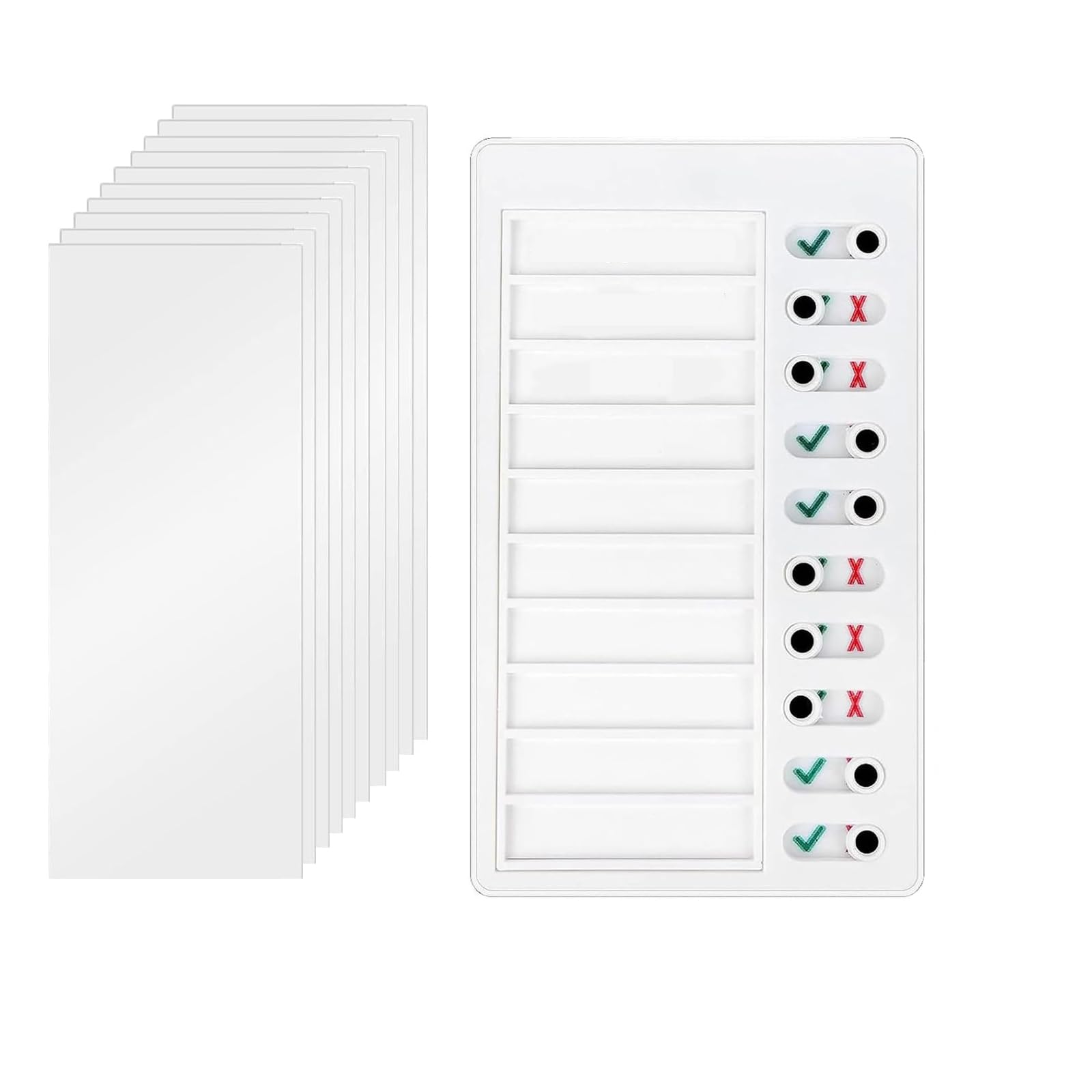 【送料無料】[LUYING]メモ チェックリスト todoリストコメント 物品チェックリスト テープ10枚ブランクカード 毎日のライフプランナー プロジェクトノート 仕事時間管理ノート (ホワイト)