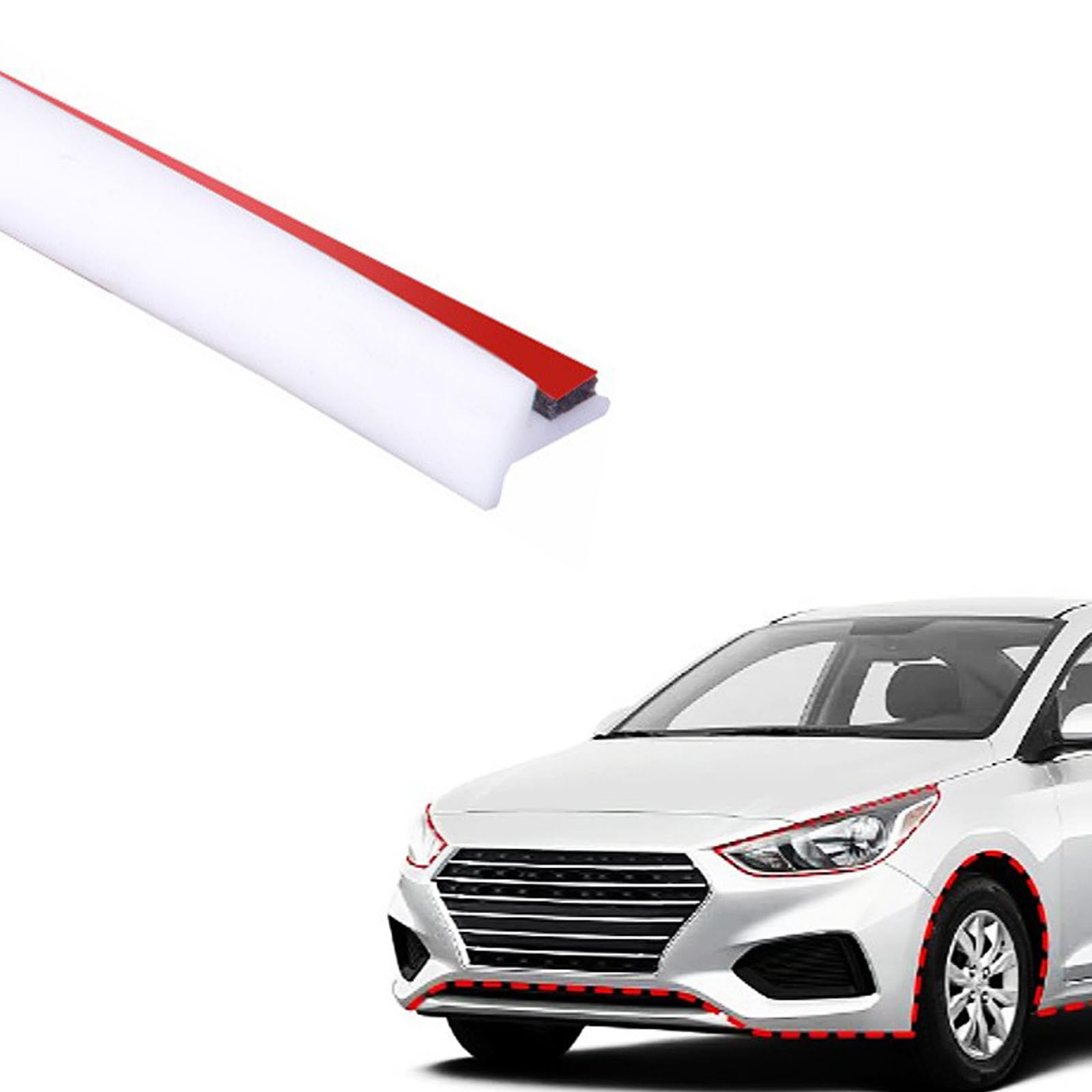 【送料無料】wowjimi 車用モール 5m 5mm*7mm T字型 汎用 隙間埋め エアロモール ヘッドライト ドア 風切り音防止 気密性アップ 防 装飾用 ゴムシールストリップ 自由カット 白