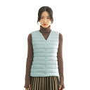 【送料無料】LIYURLTA ウルトラライト インナーダウンベスト レディース ノーカラー ダウン ベスト 撥水 軽量 暖かい 防寒 薄い 秋冬 収納ポーチ付き...